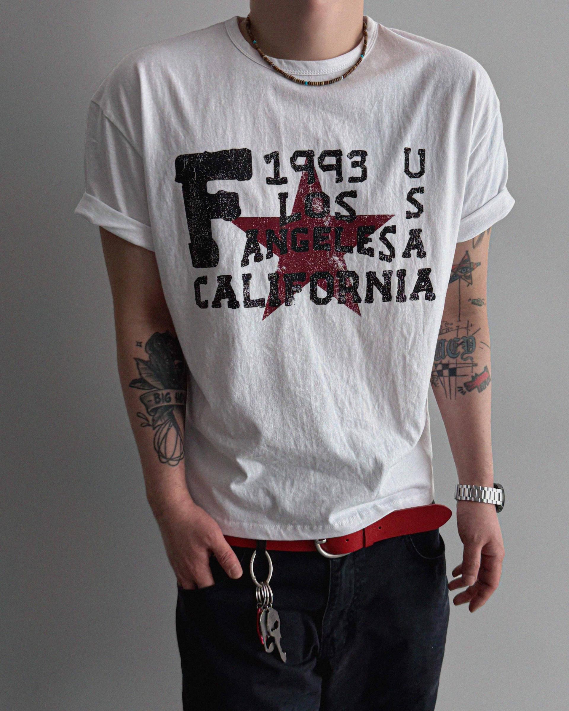 Retro star crop half t