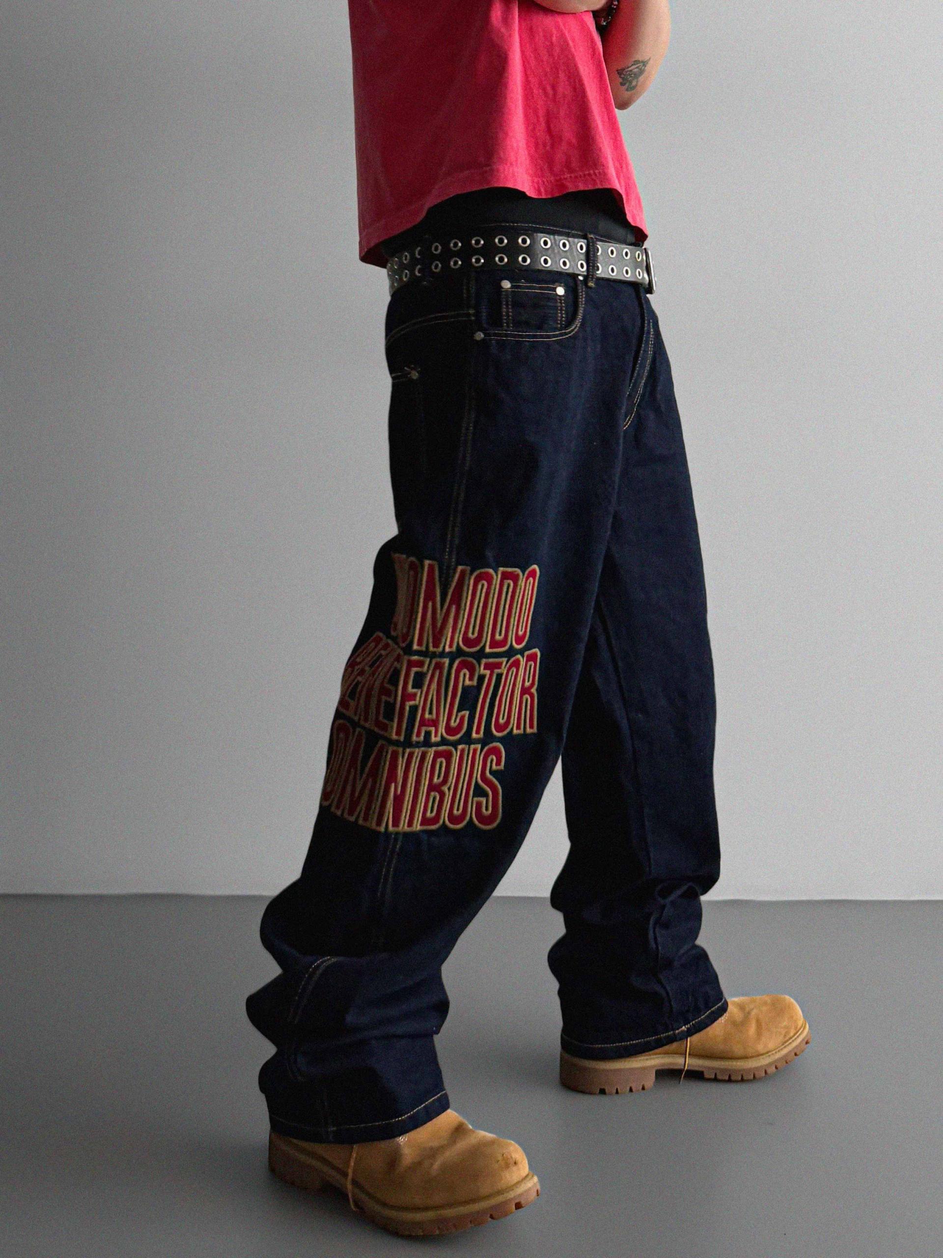 Faber embroidered Baggy jeans