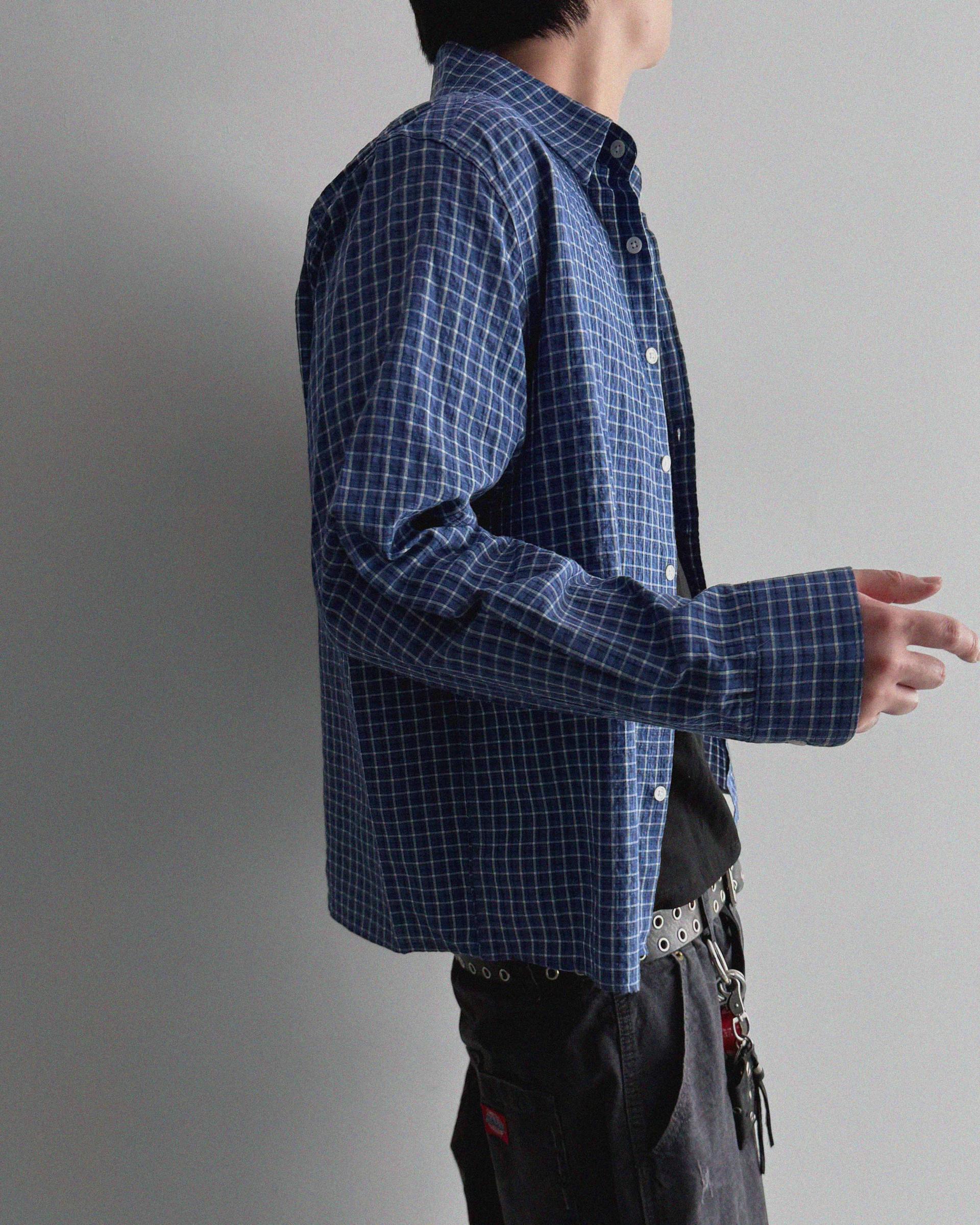Deli semi crop check shirt