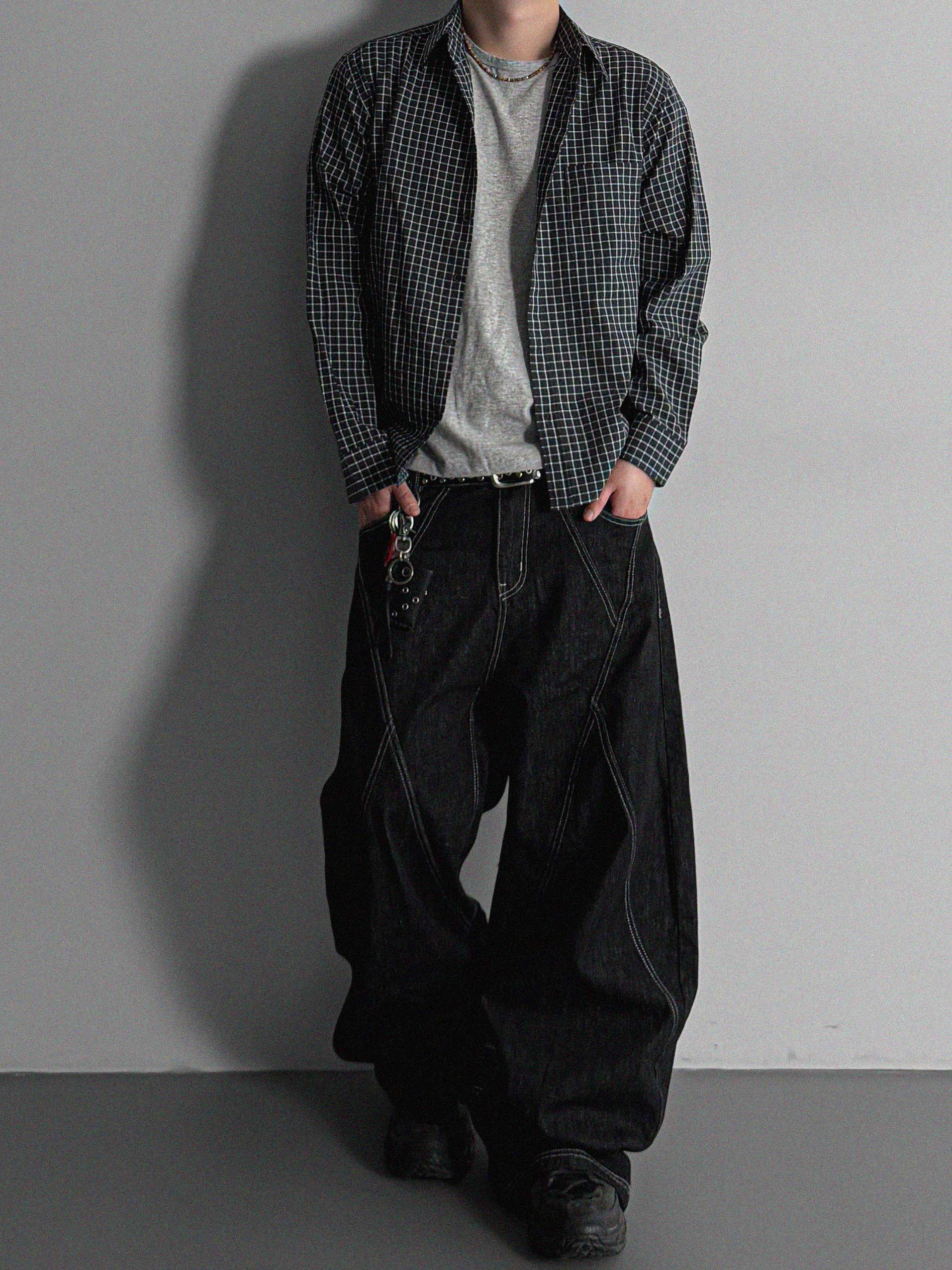 Deli semi crop check shirt