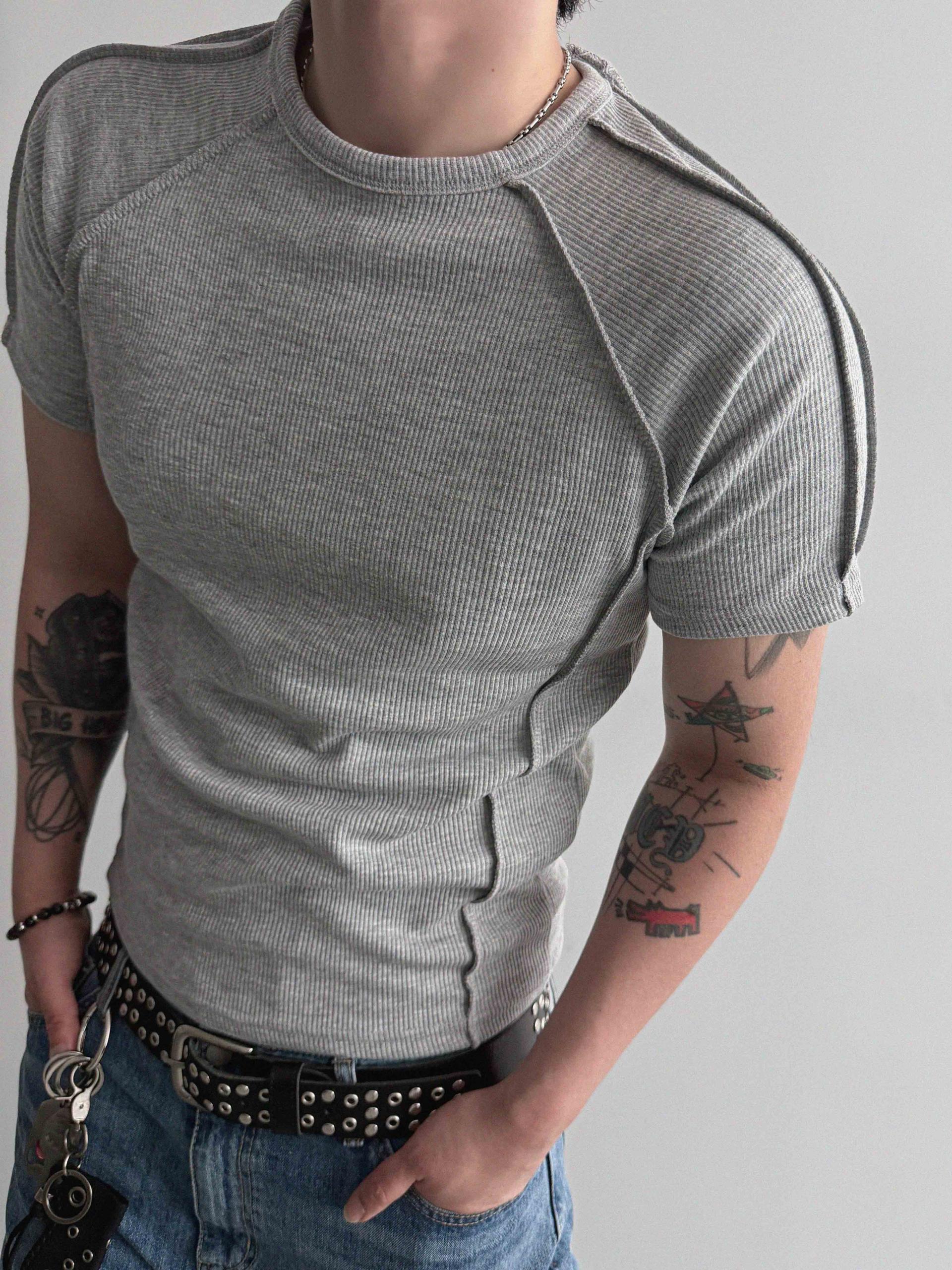 Outside incision ribbed muscle half t