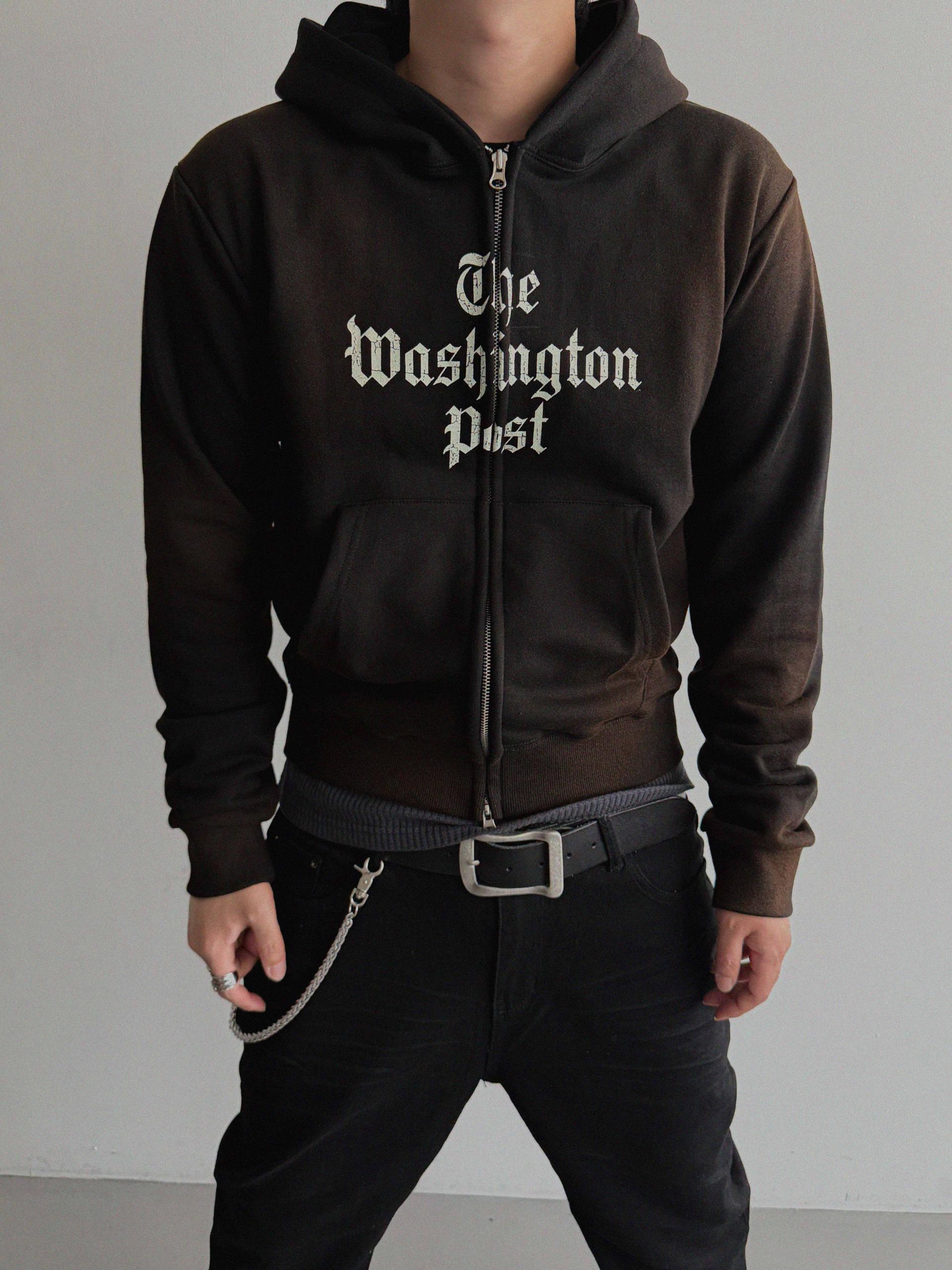 Washington crop hoodie zip-up