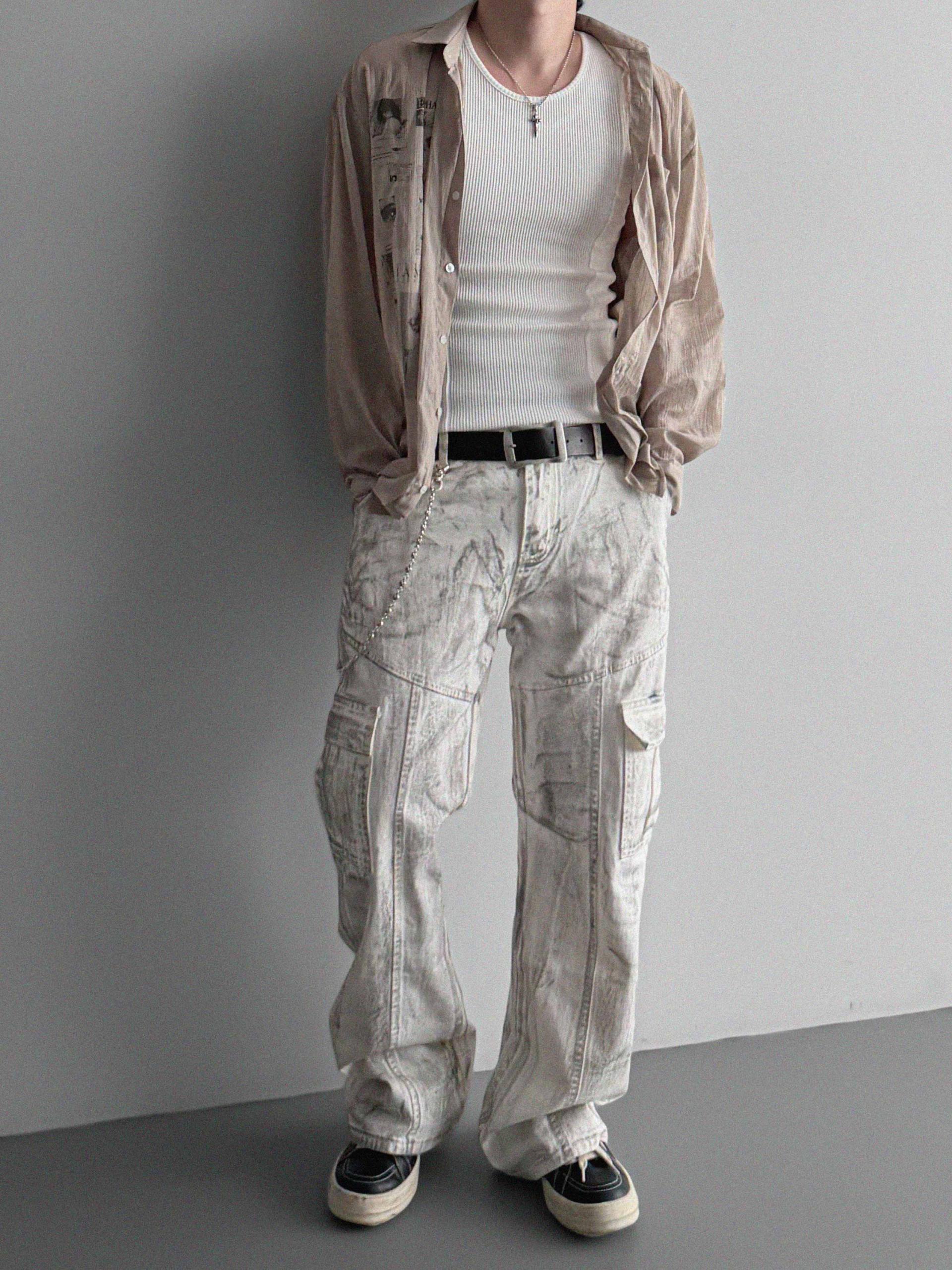 Art digital see-through shirt