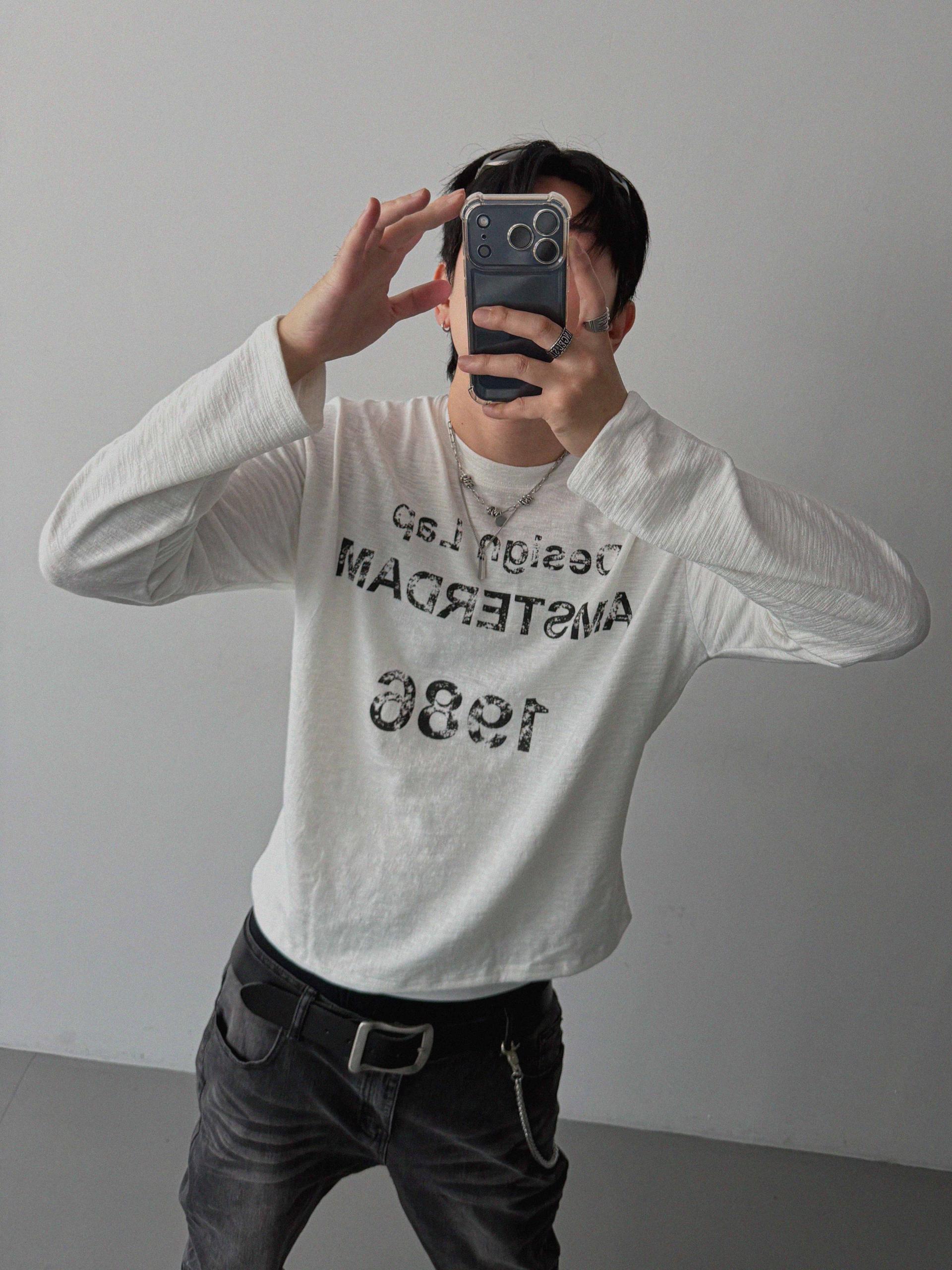 Lap slub crop t