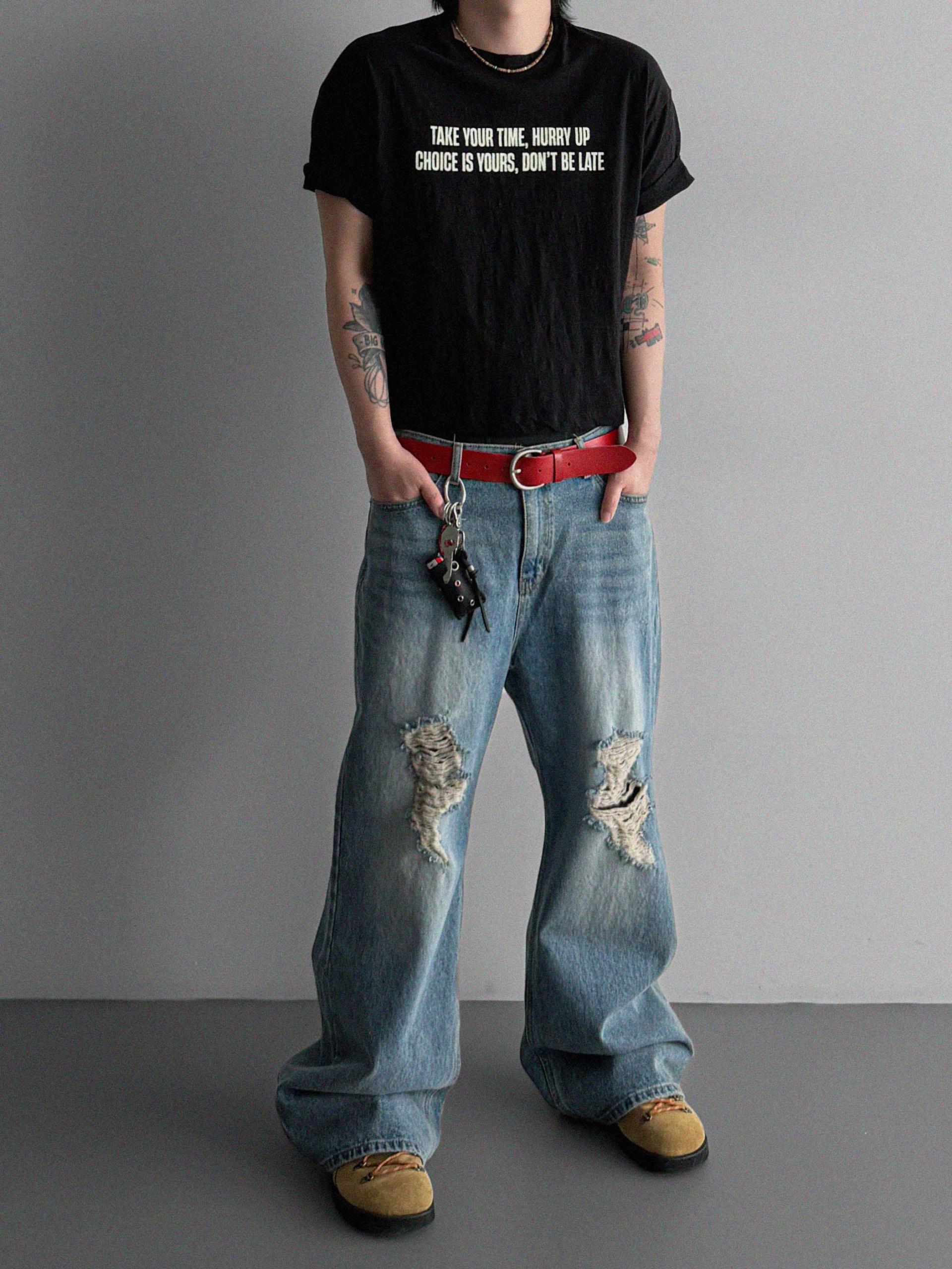 Vintage poit slap crop half t