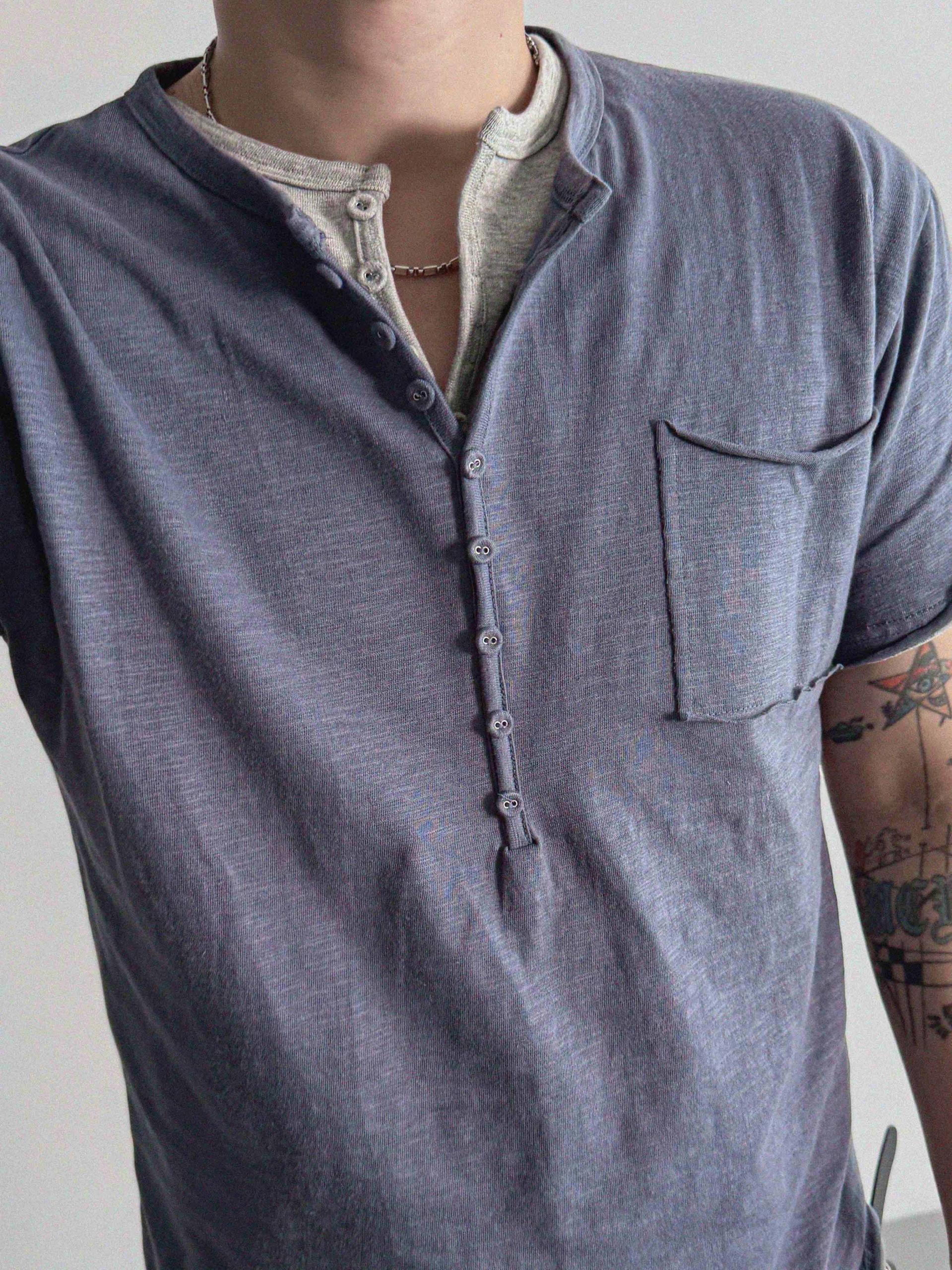 Burton slab henley neck half t