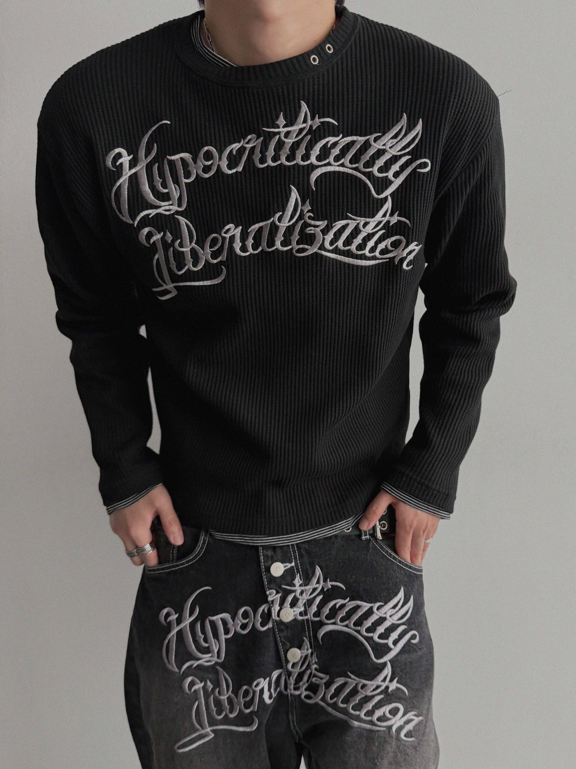 Libera embroidered denim pants
