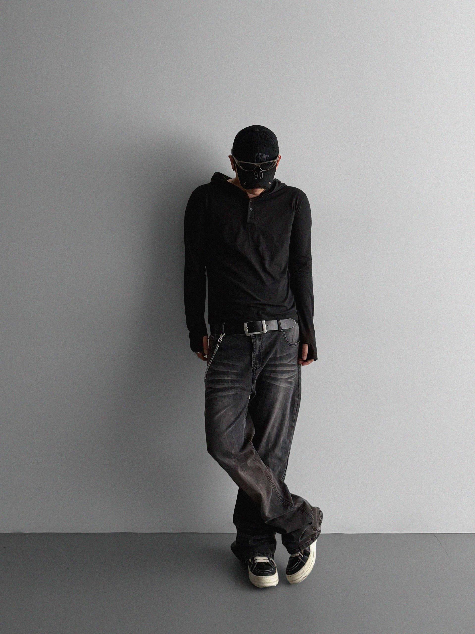 After henry neck warmer hoodie t