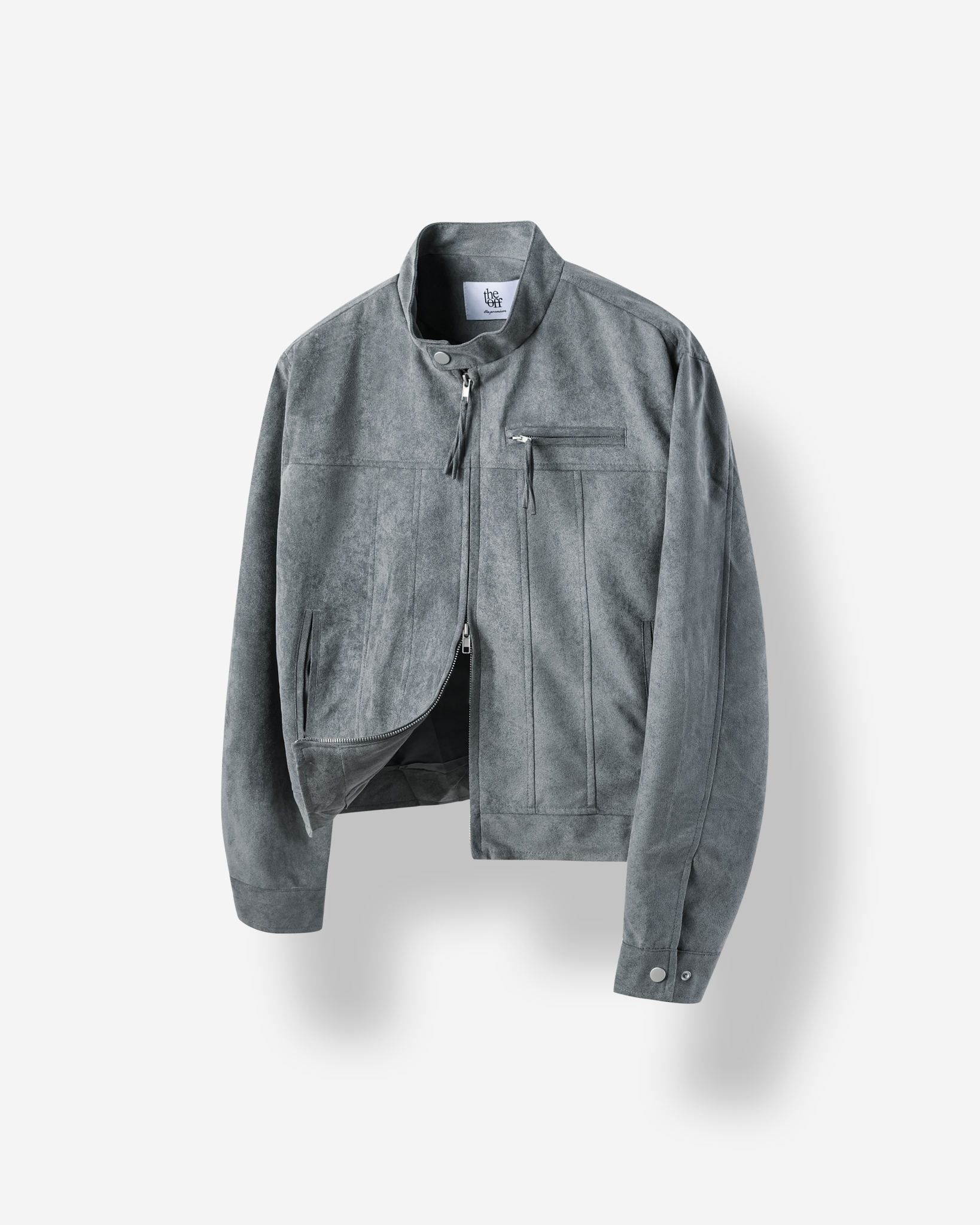 Lemans biker suede crop jacket