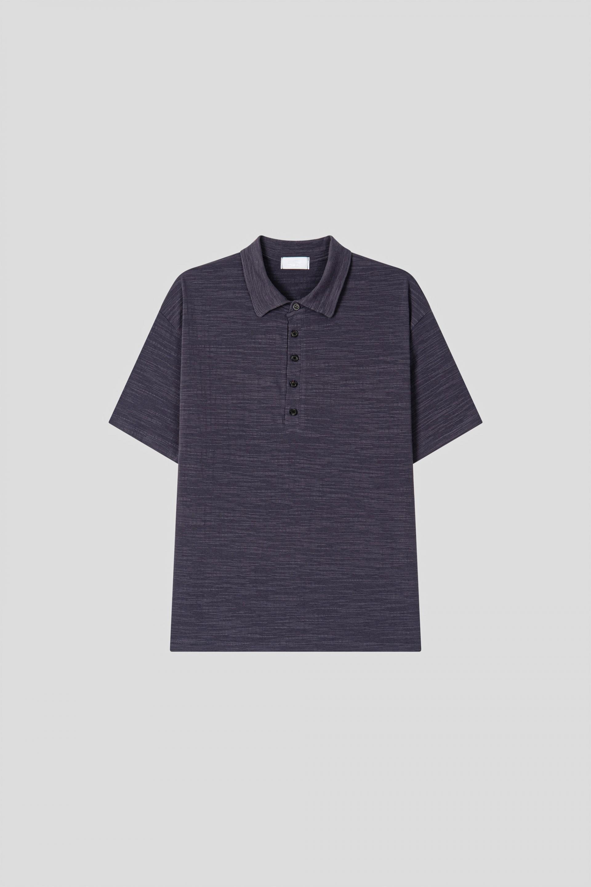 Slub collar half t