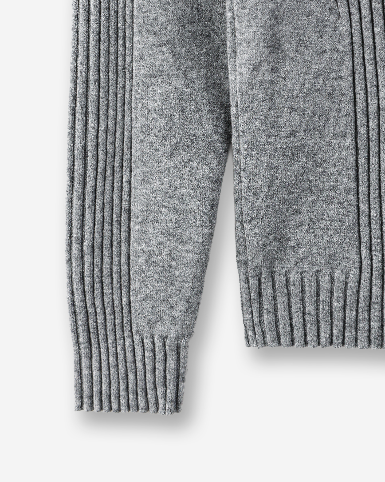 Irregular ribbed raglan muscle knit