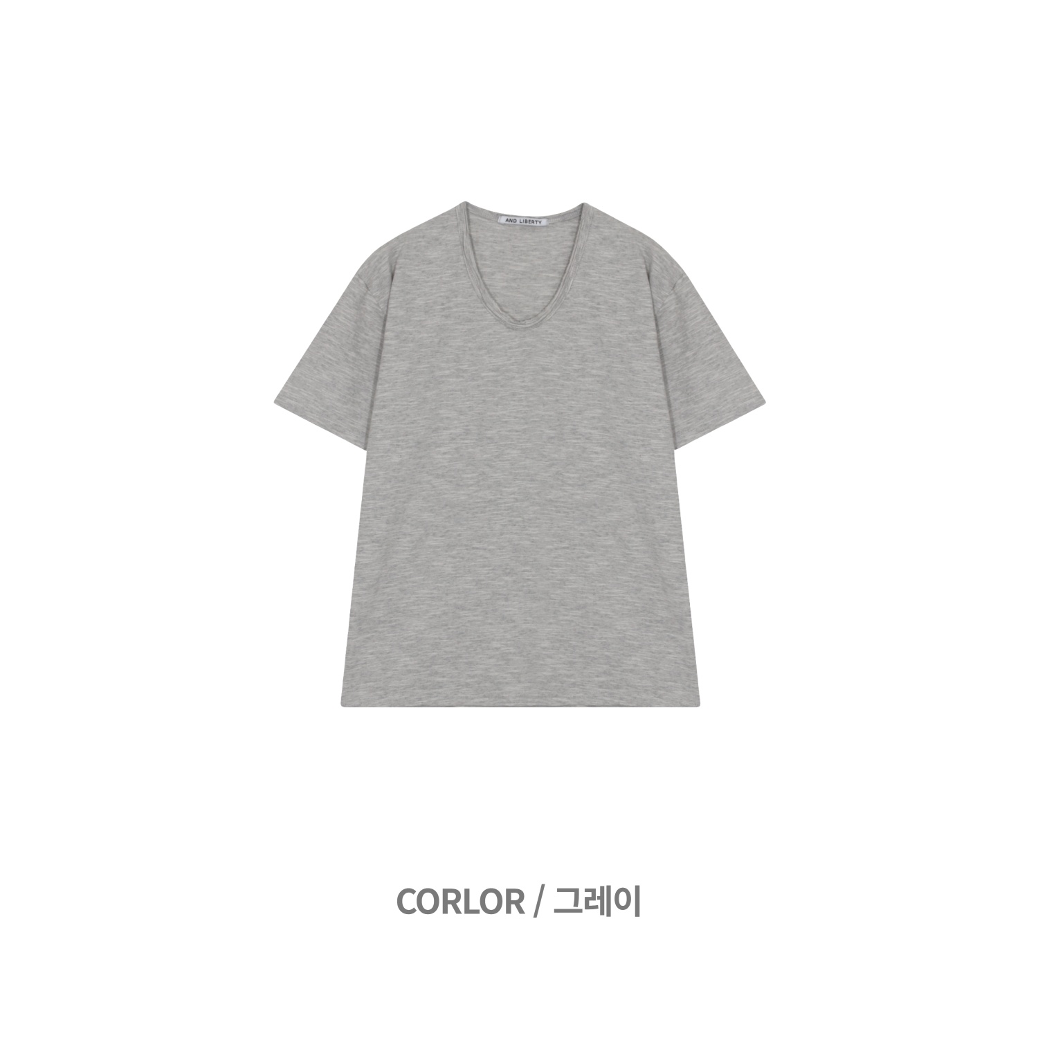 Slab cut u-neck half t