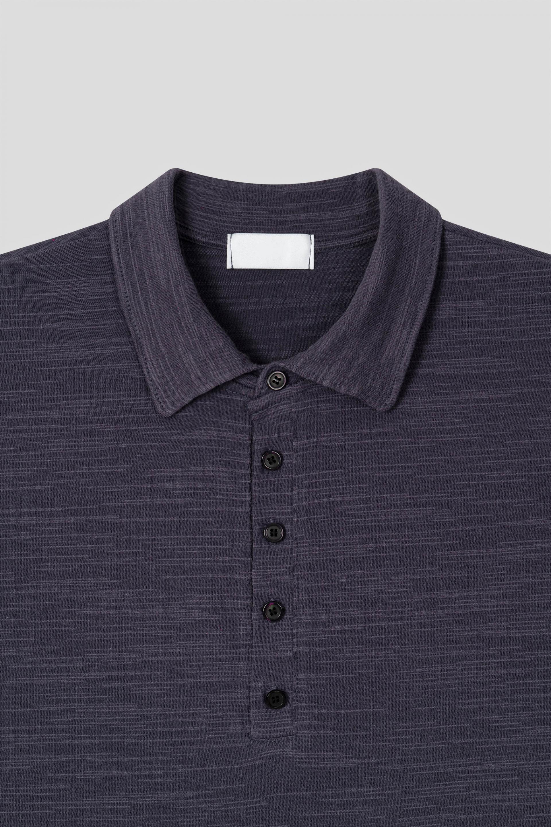 Slub collar half t