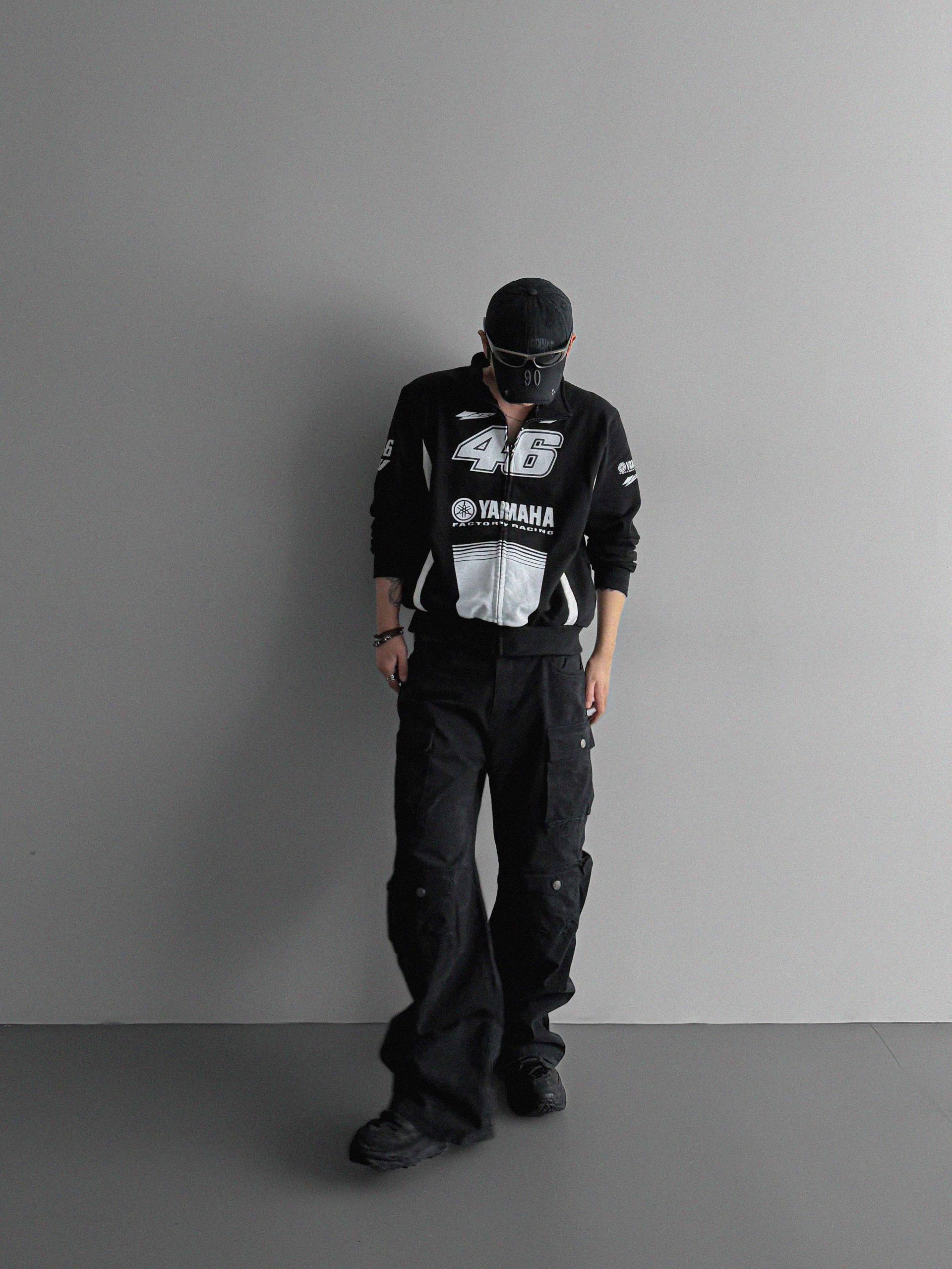 Racing print zip-up