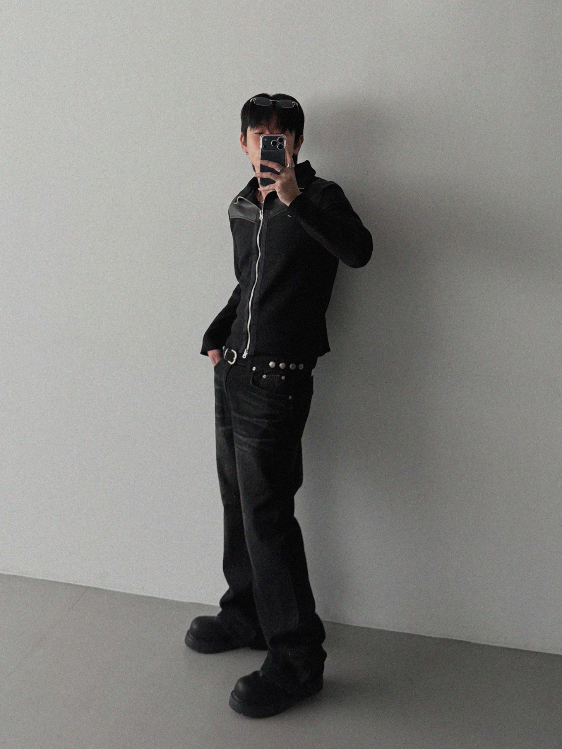 Deep Brush Flare Denim Pants