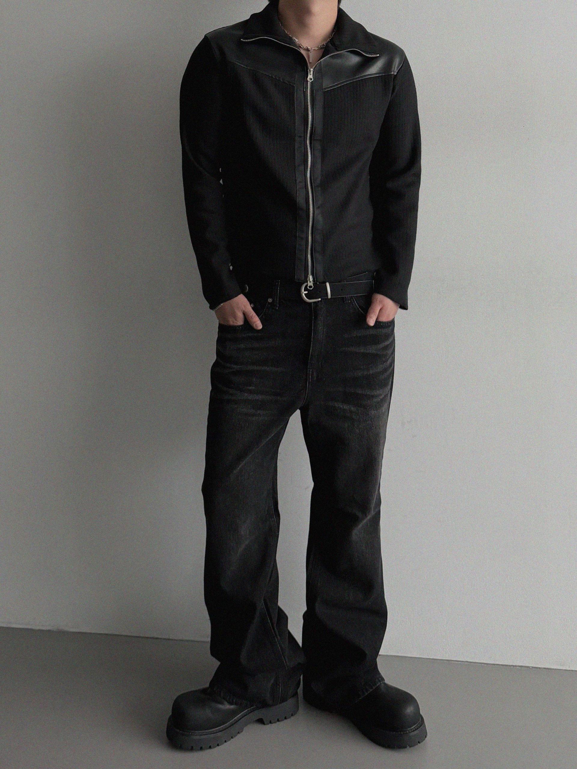 Deep Brush Flare Denim Pants