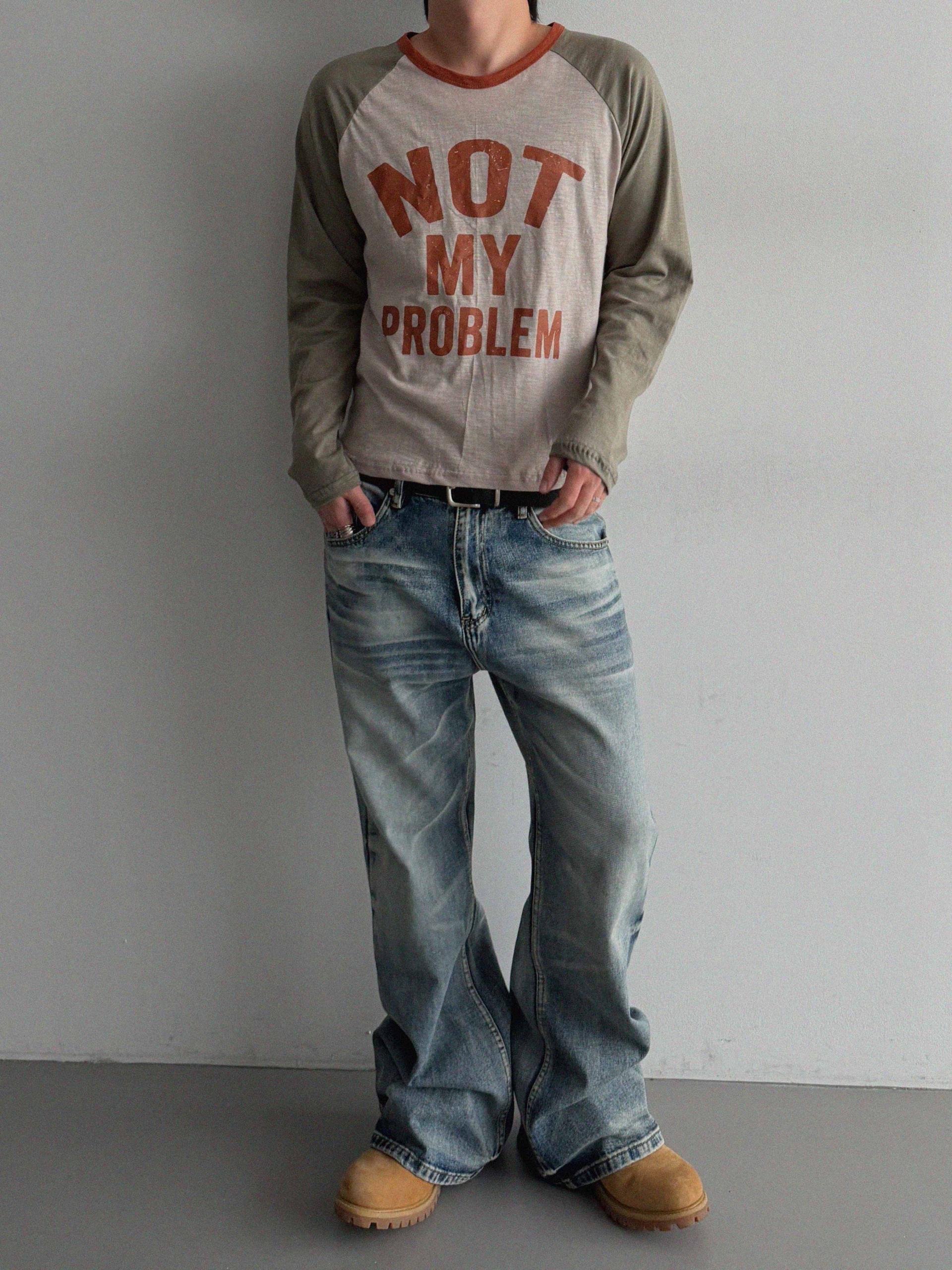 Not raglan ringer crop t