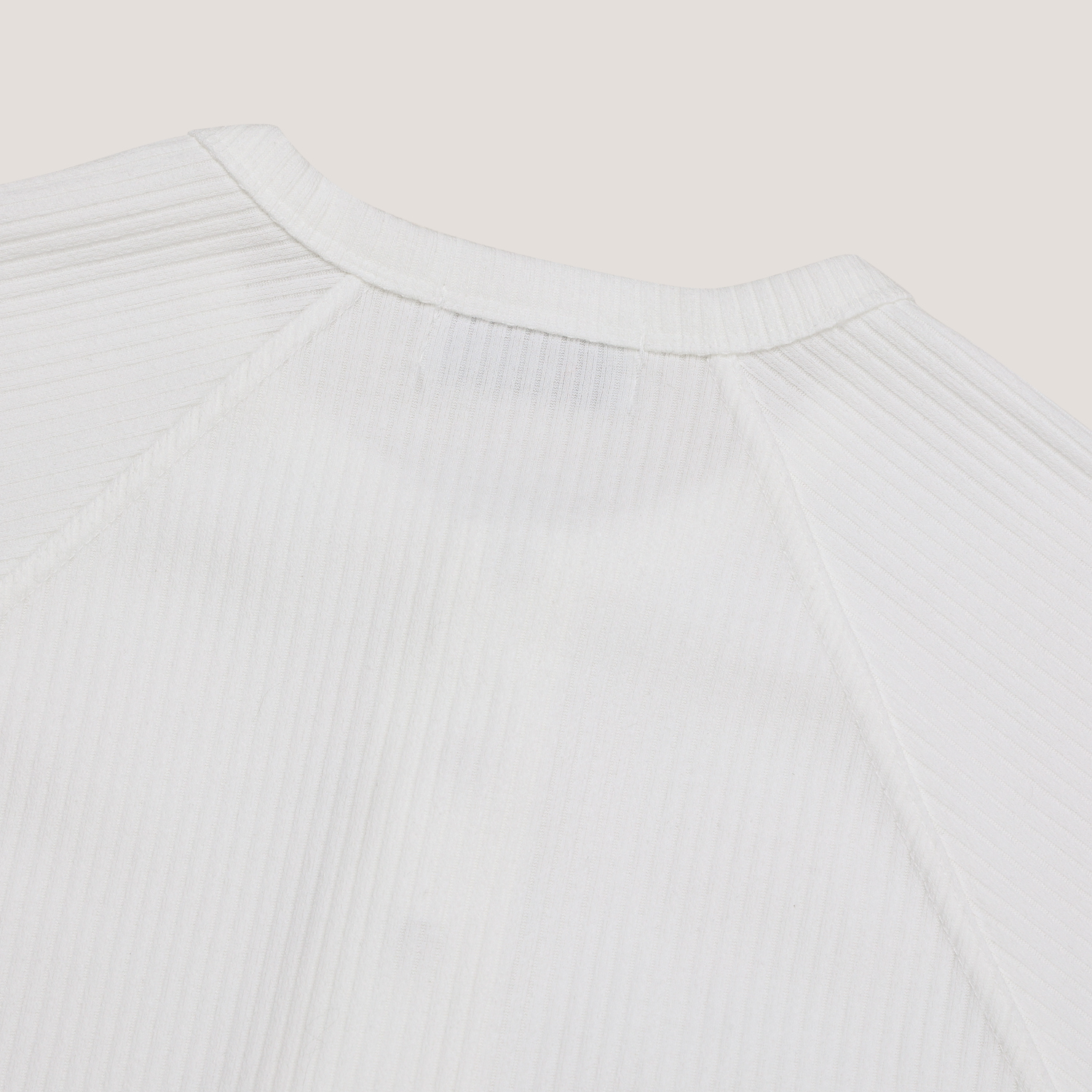 Fold ribbed henley neck muscle half t