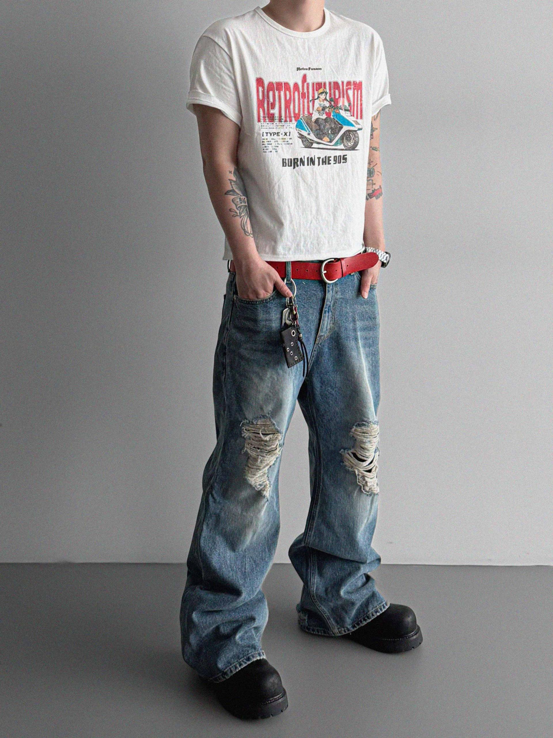 Fusion cutoff crop half t