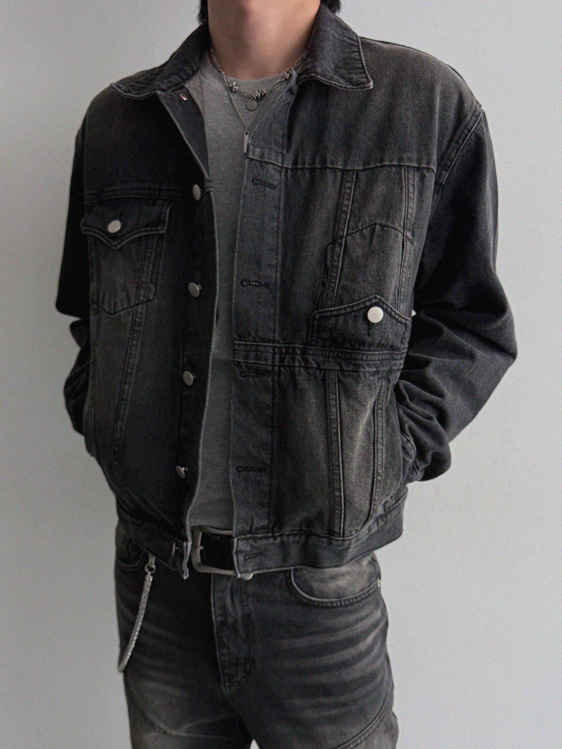 Mabel reverse crop denim jacket