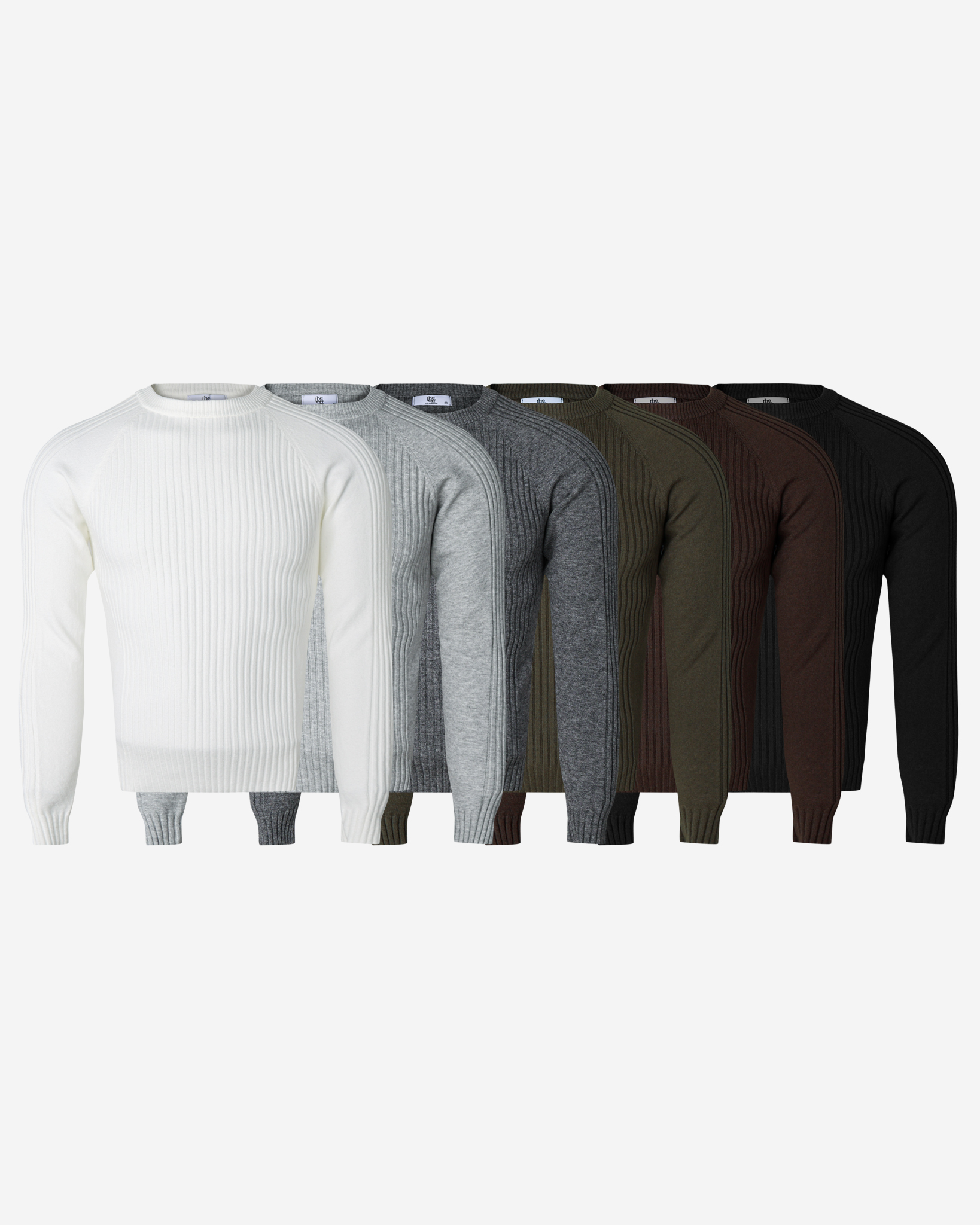 Irregular ribbed raglan muscle knit