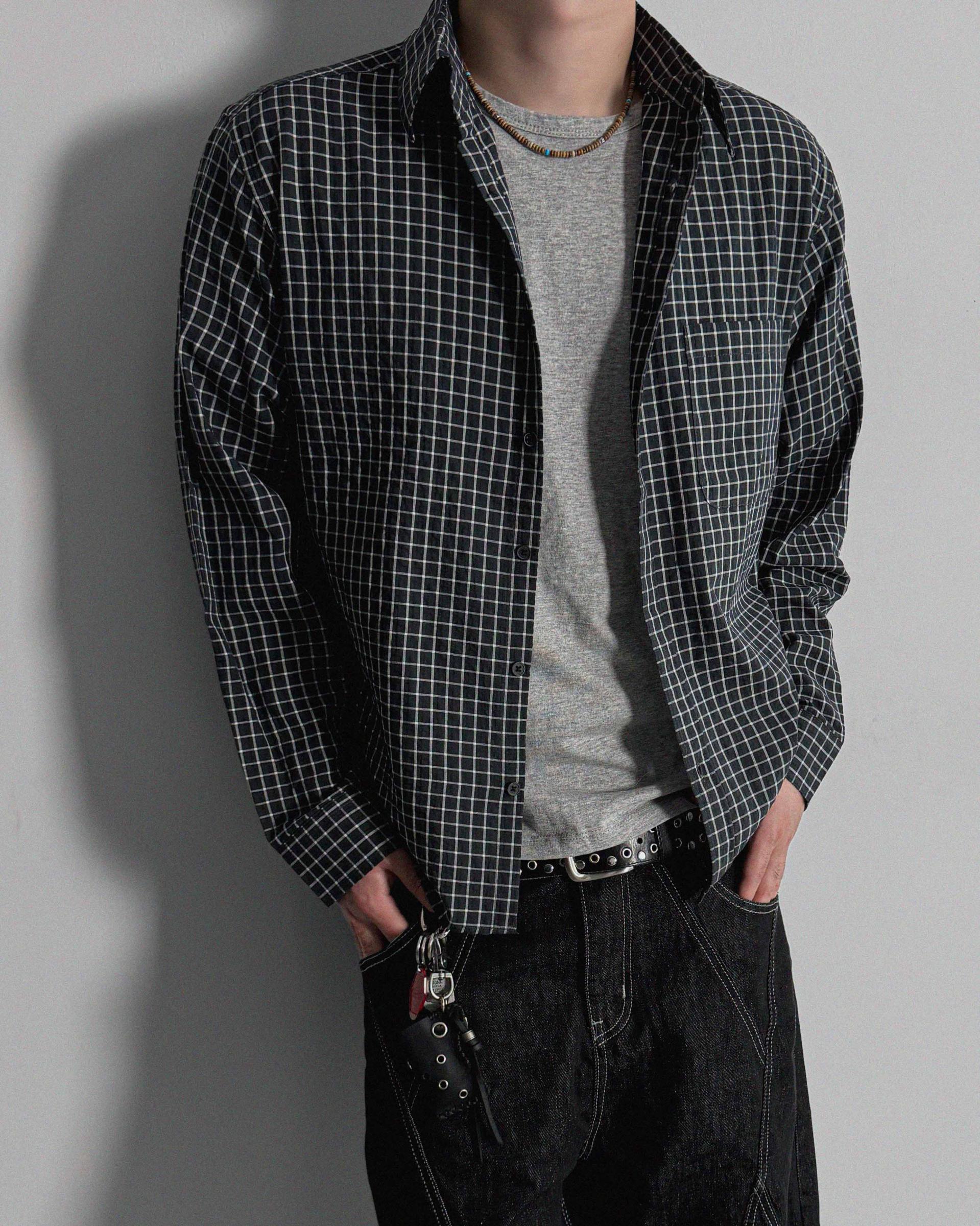Deli semi crop check shirt