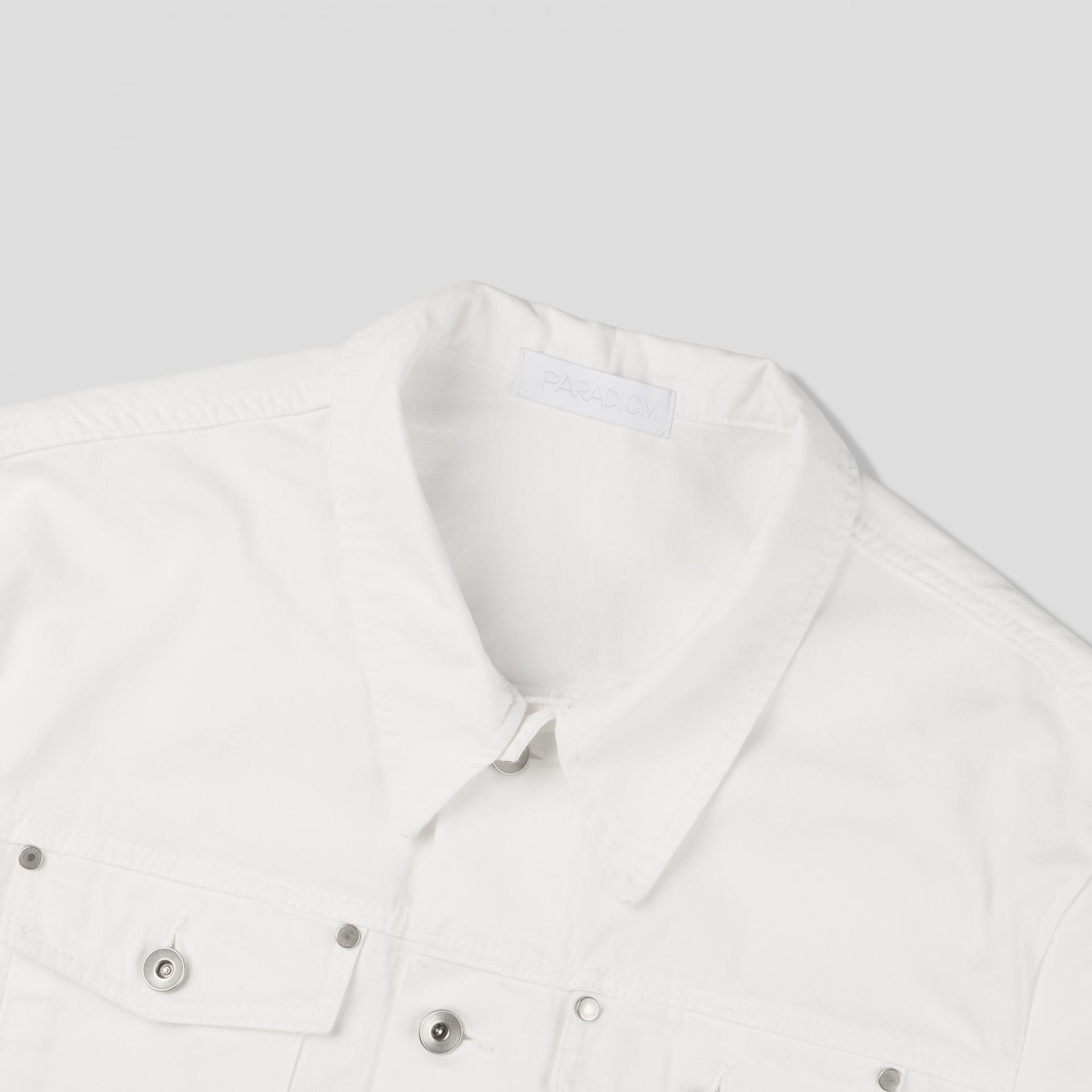 Slash denim half jacket
