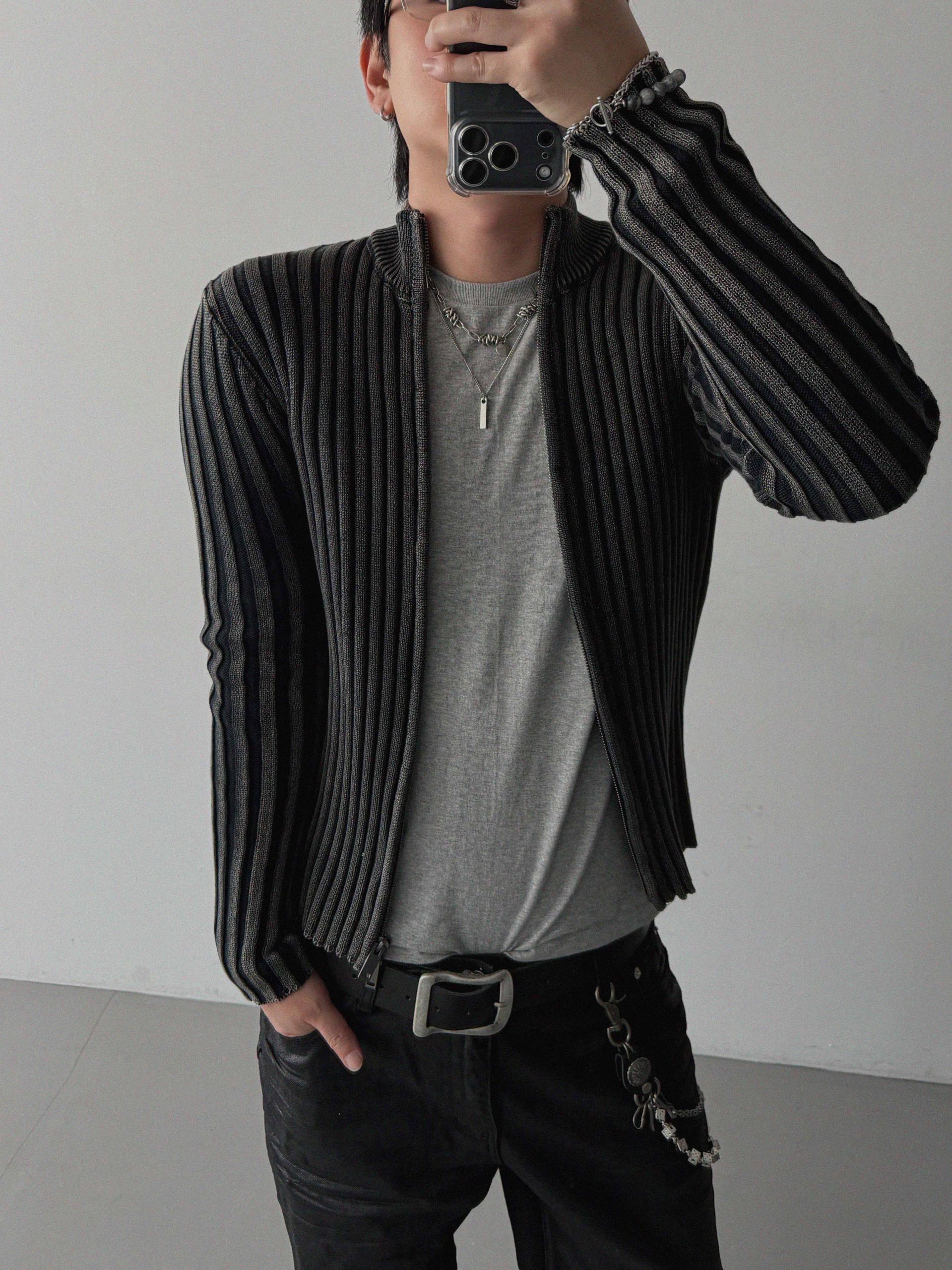 Embo coated semi flare pants