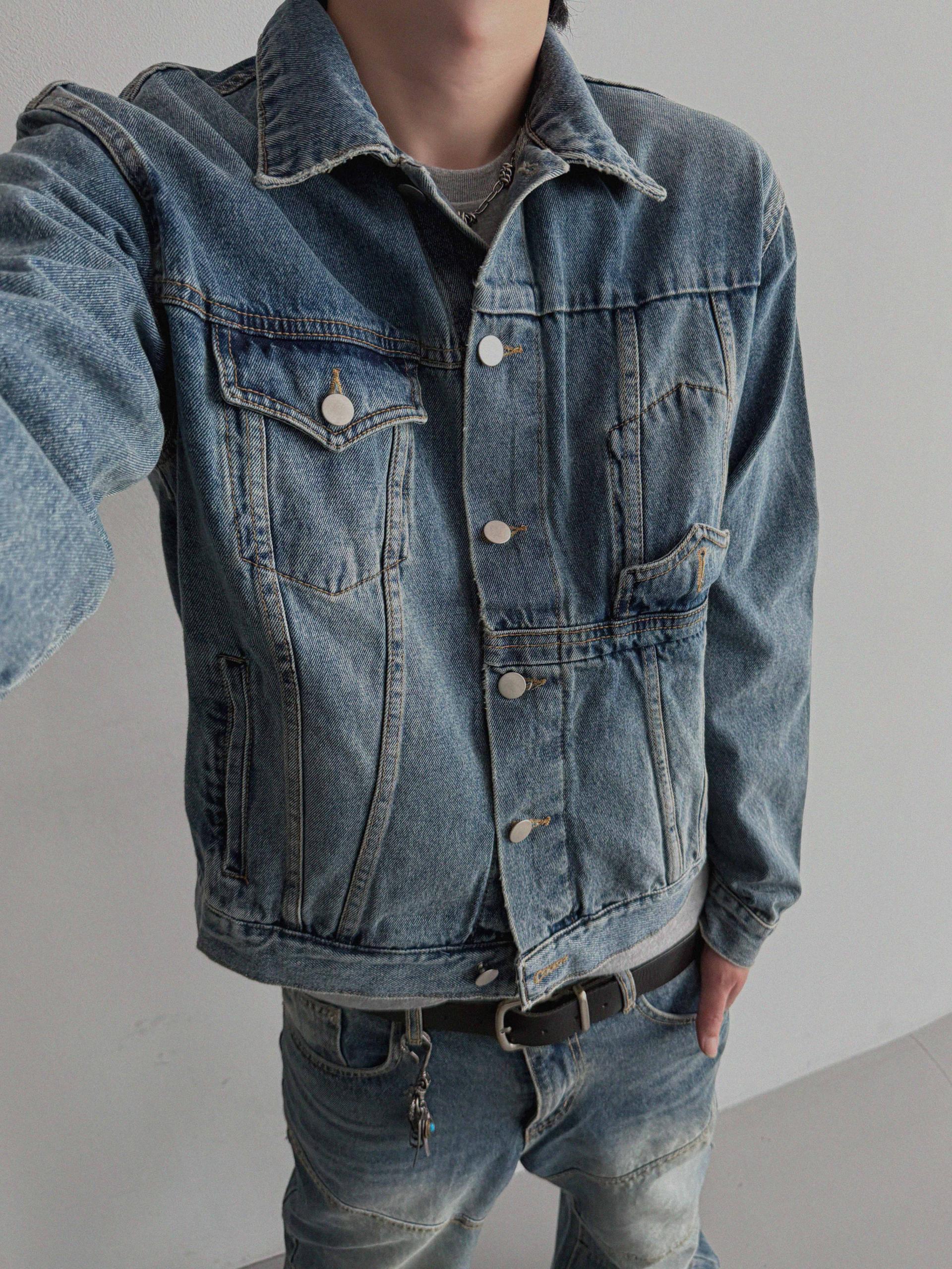 Mabel reverse crop denim jacket