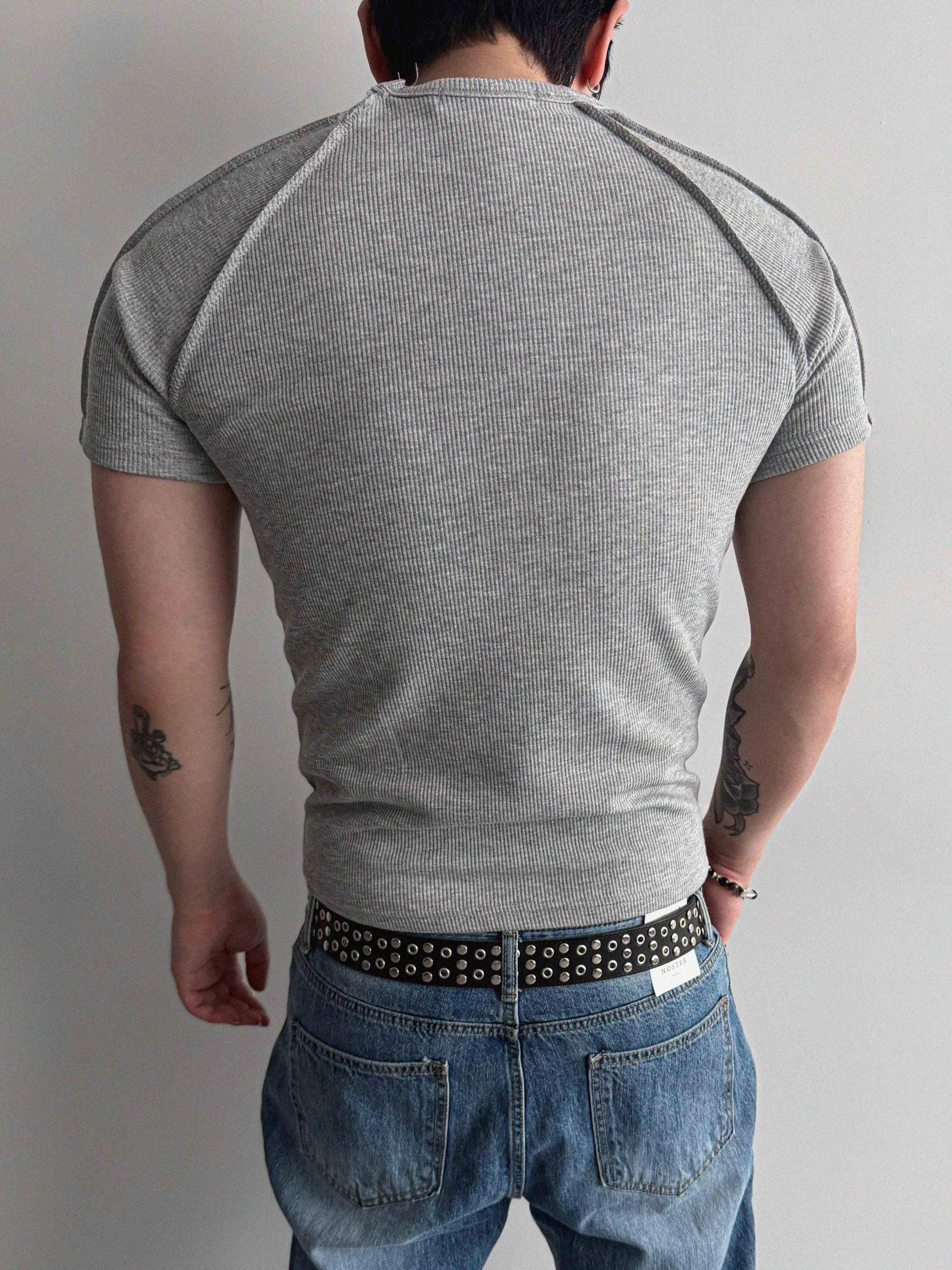Outside incision ribbed muscle half t