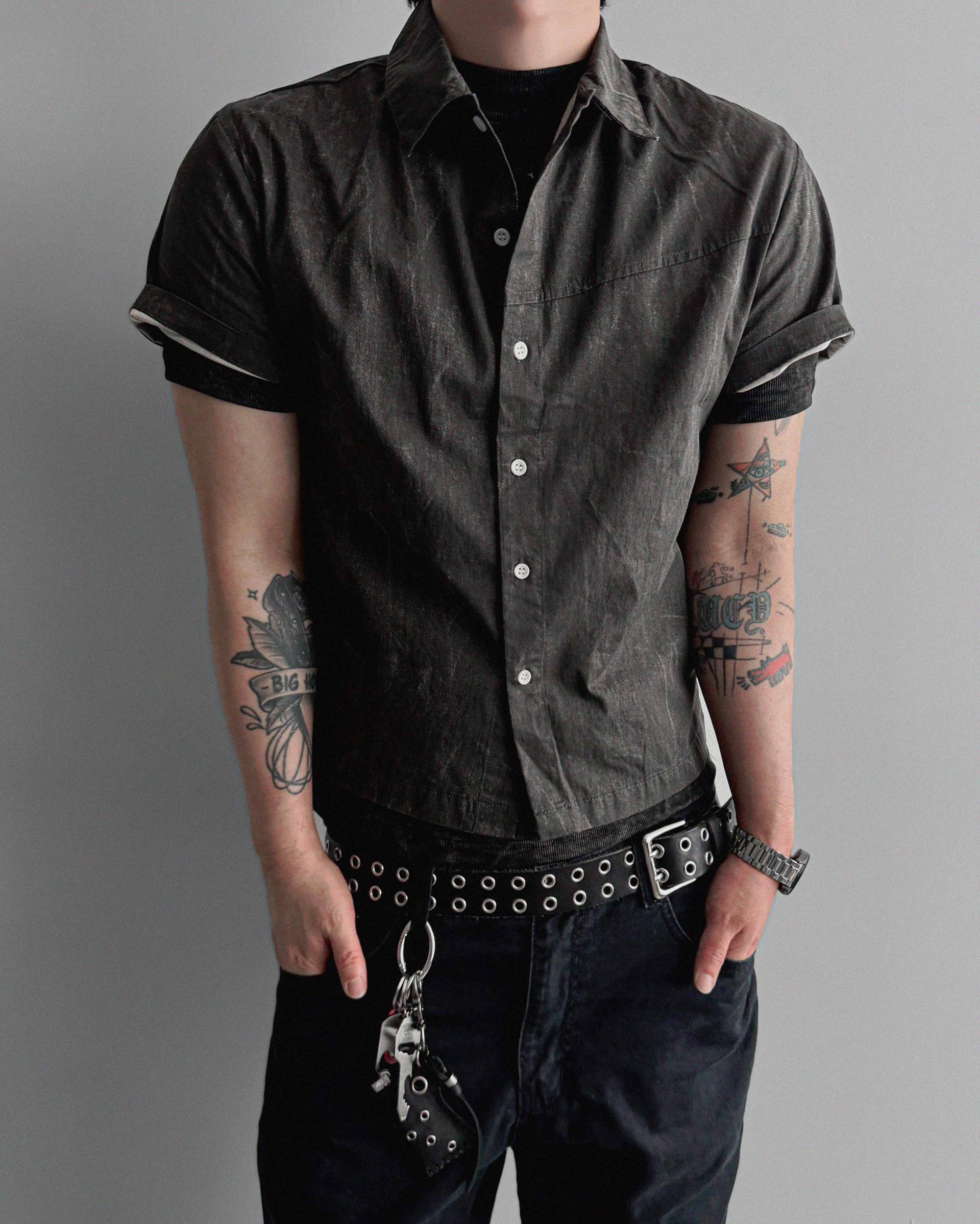 Vintage crop half shirt