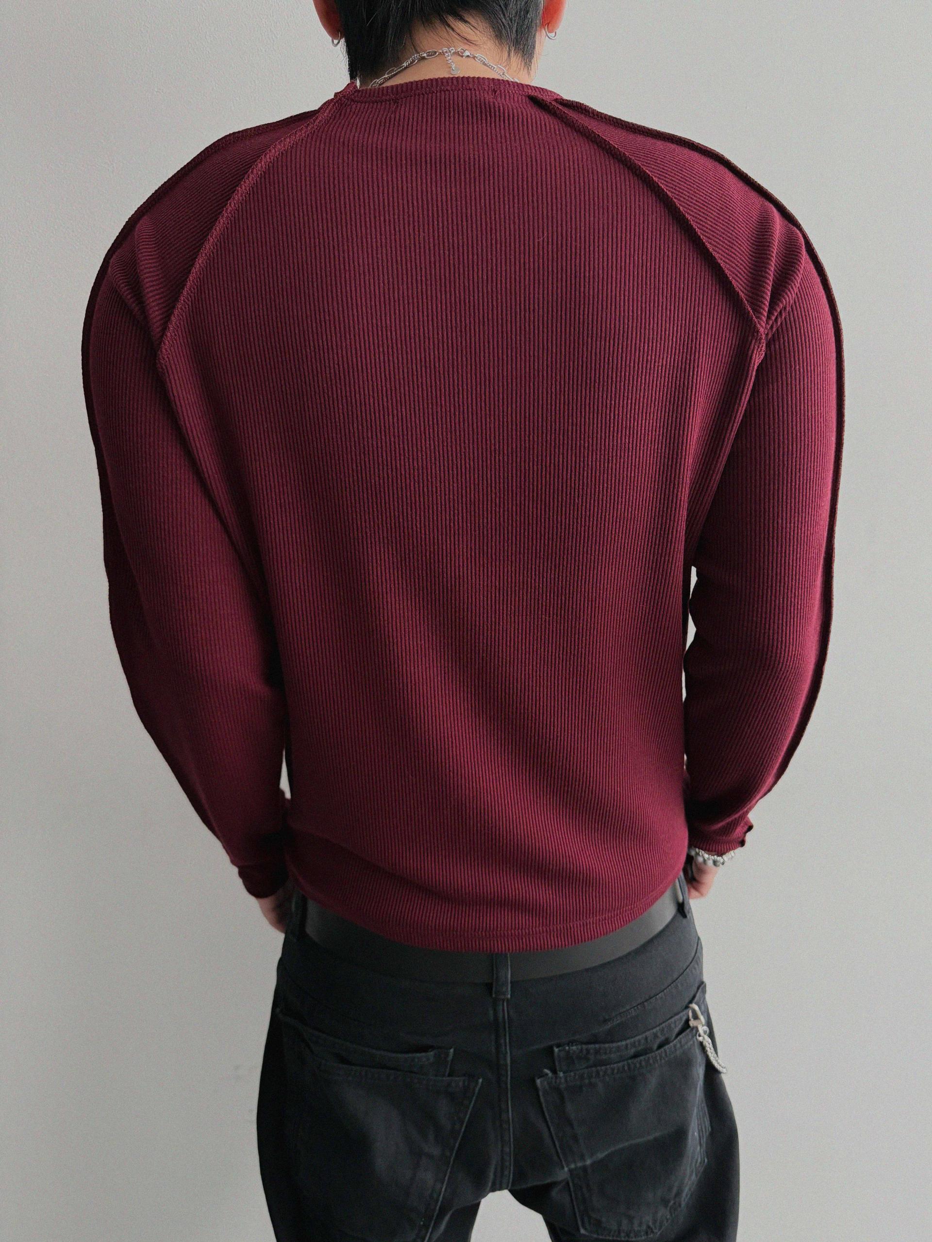 Outside Incision ribbed slim t
