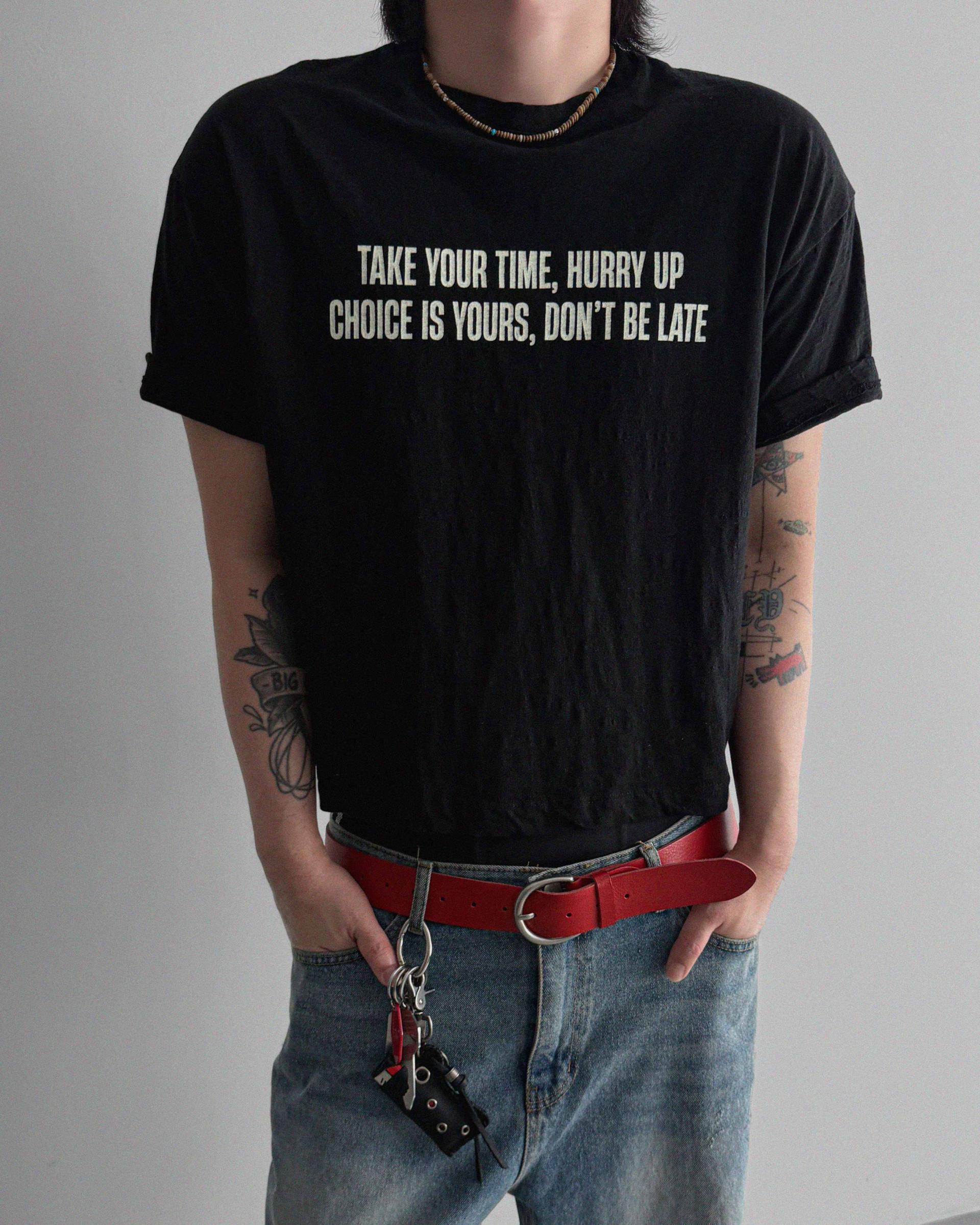 Vintage poit slap crop half t