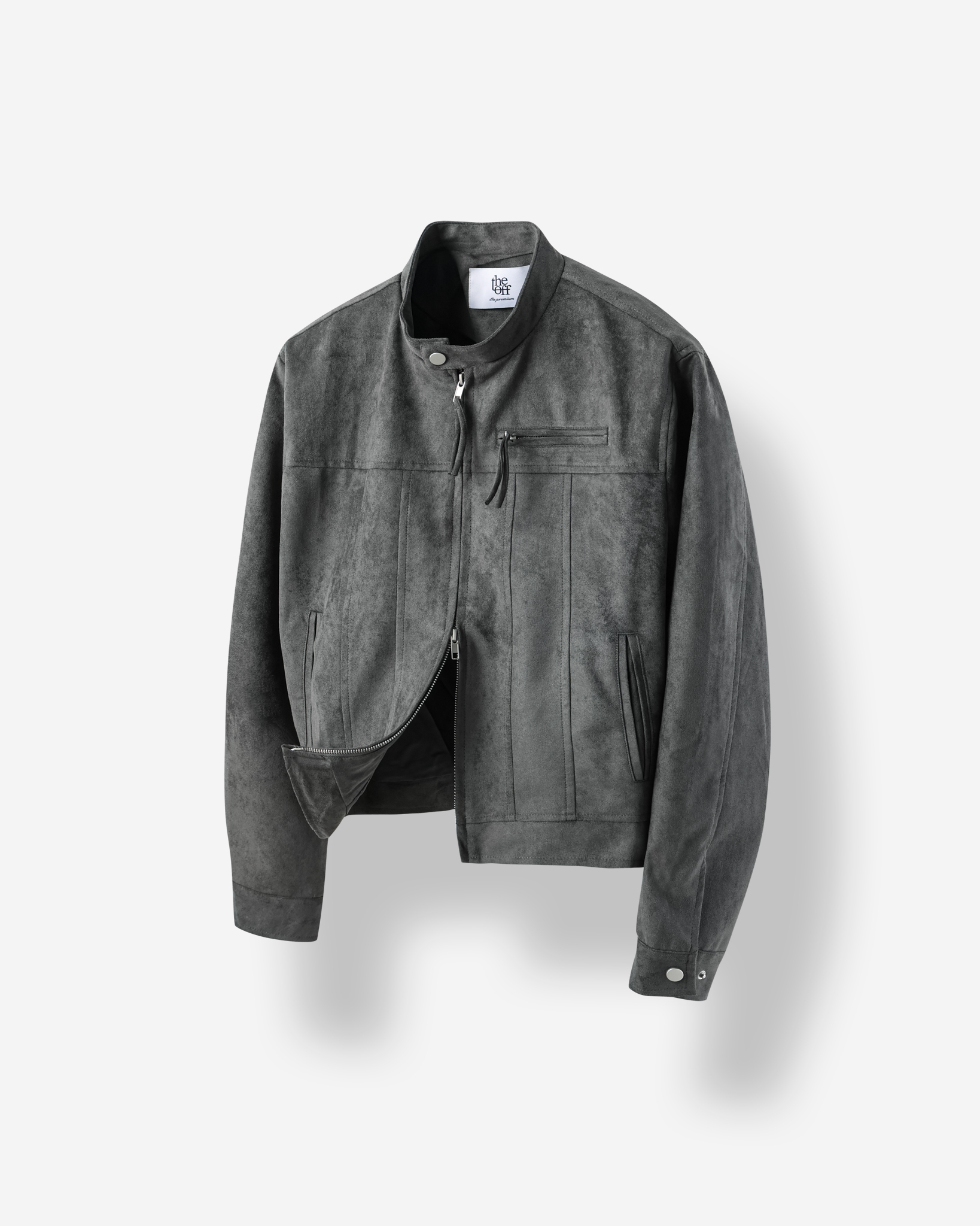 Lemans biker suede crop jacket
