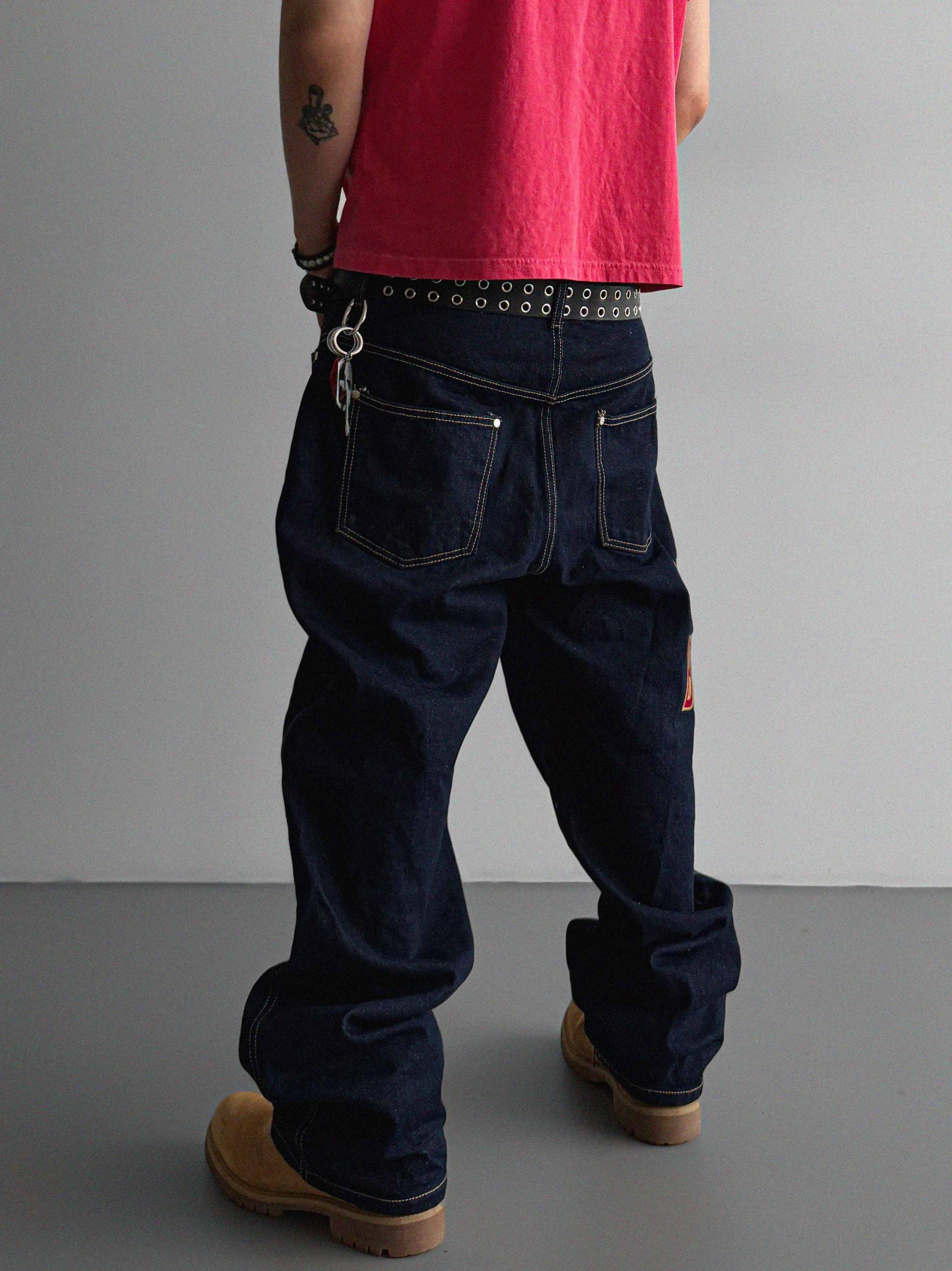 Faber embroidered Baggy jeans
