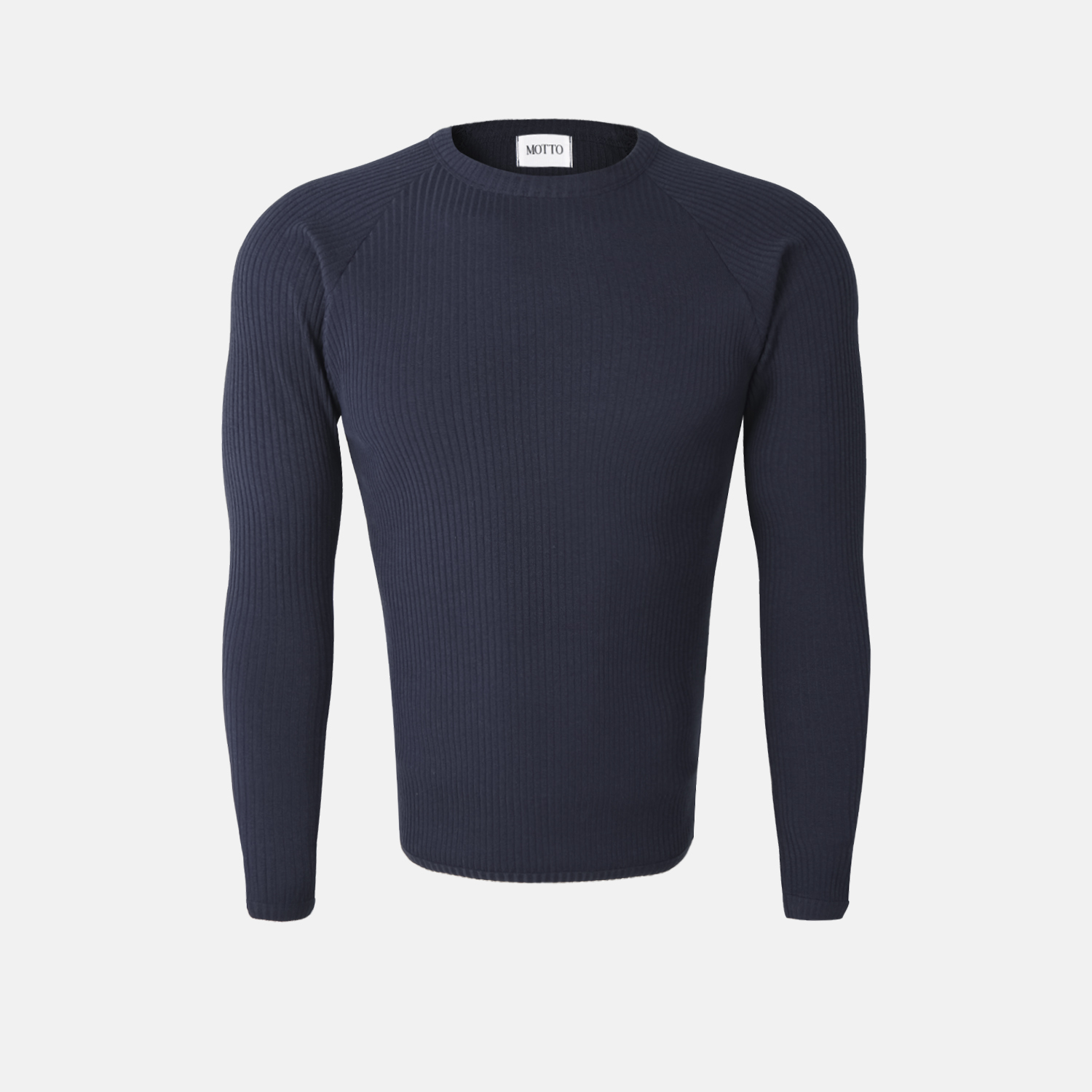 Solid ribbed raglan muscle t