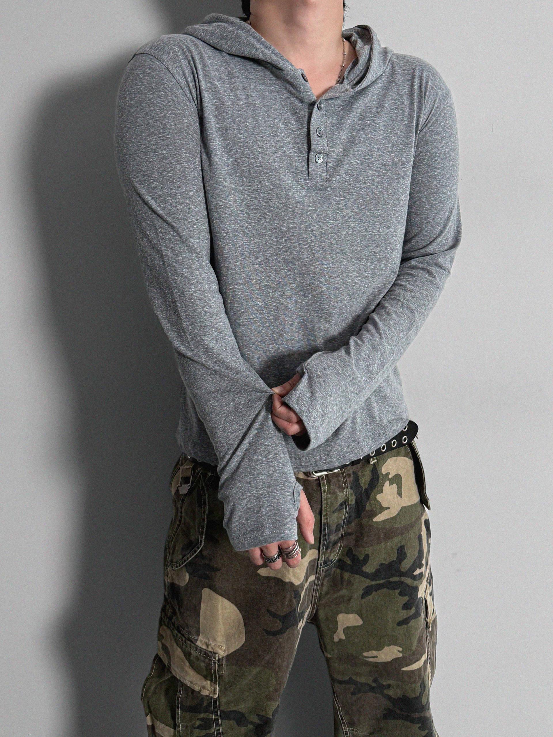After henry neck warmer hoodie t