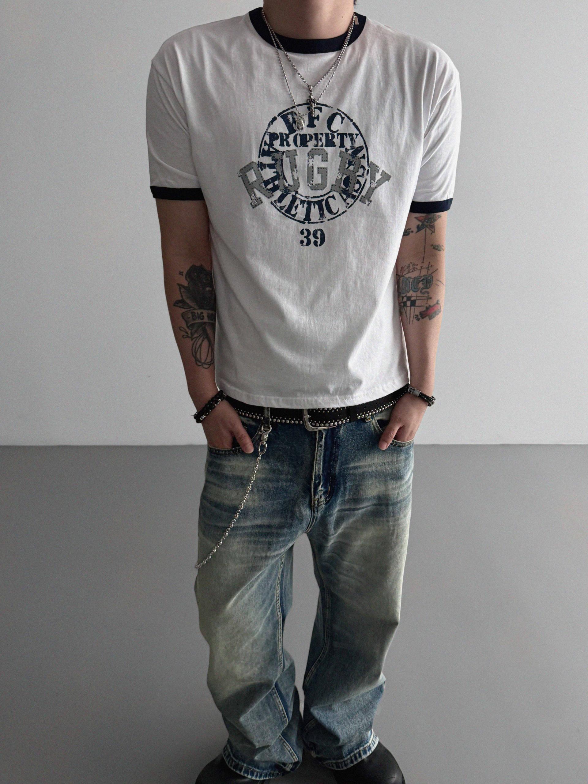 Mobe sand flare denim pants