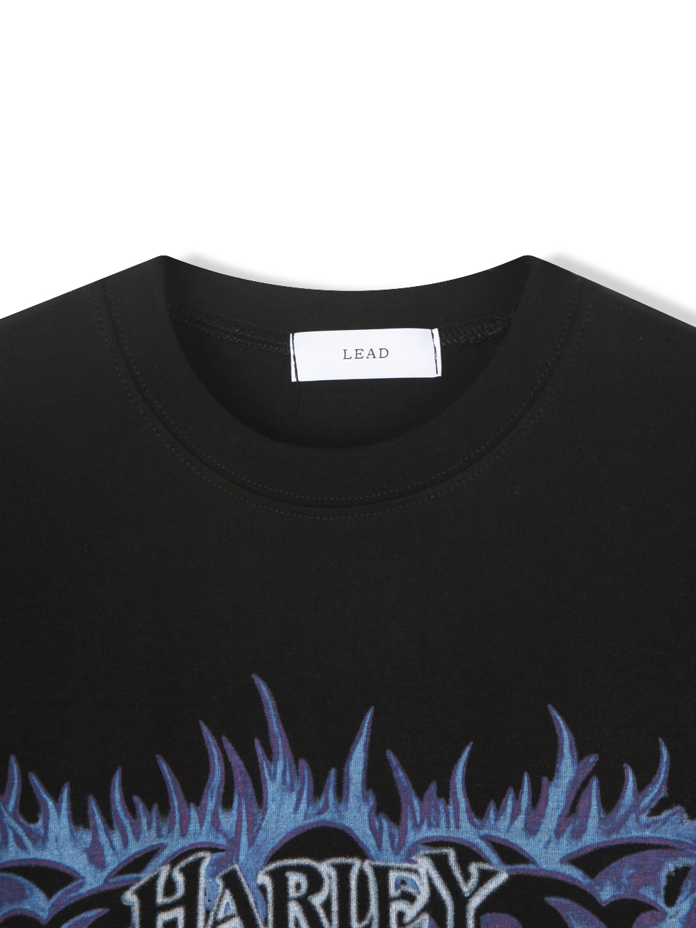 Flame harley crop half t