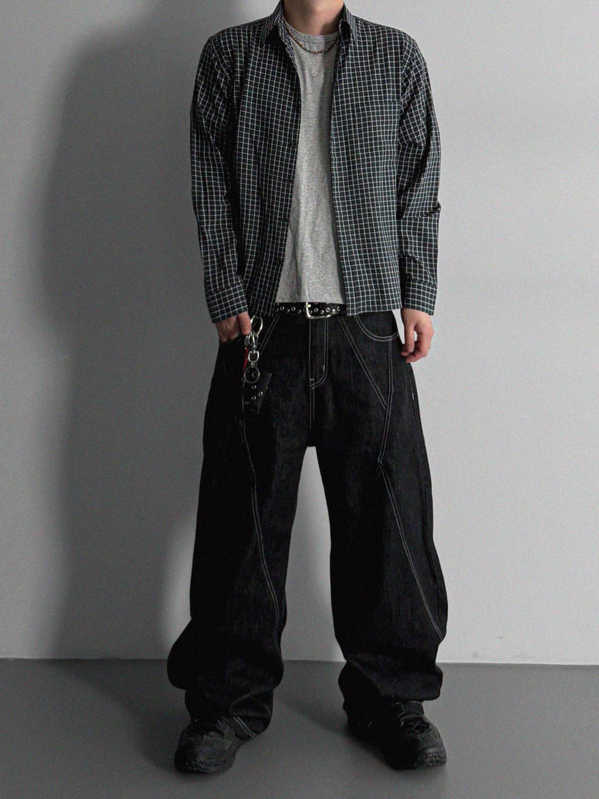 Deli semi crop check shirt