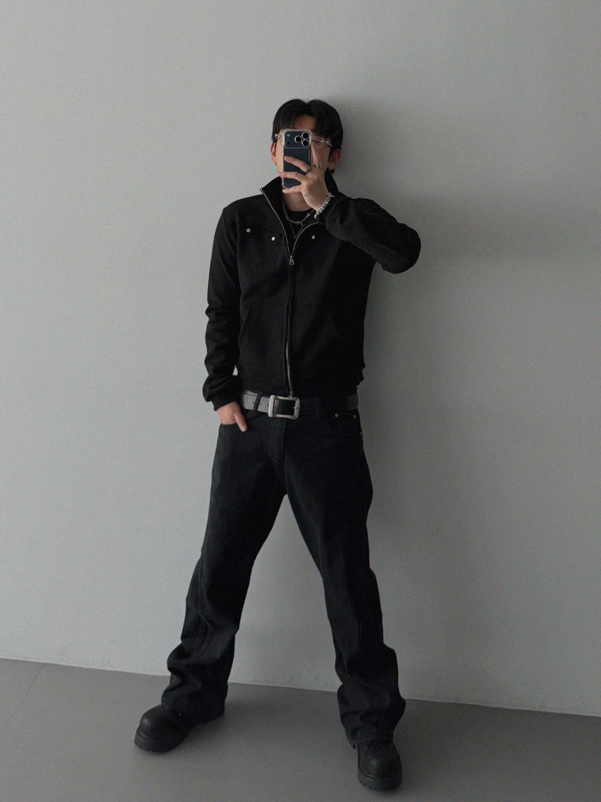 FW Double pocket curved flare pants