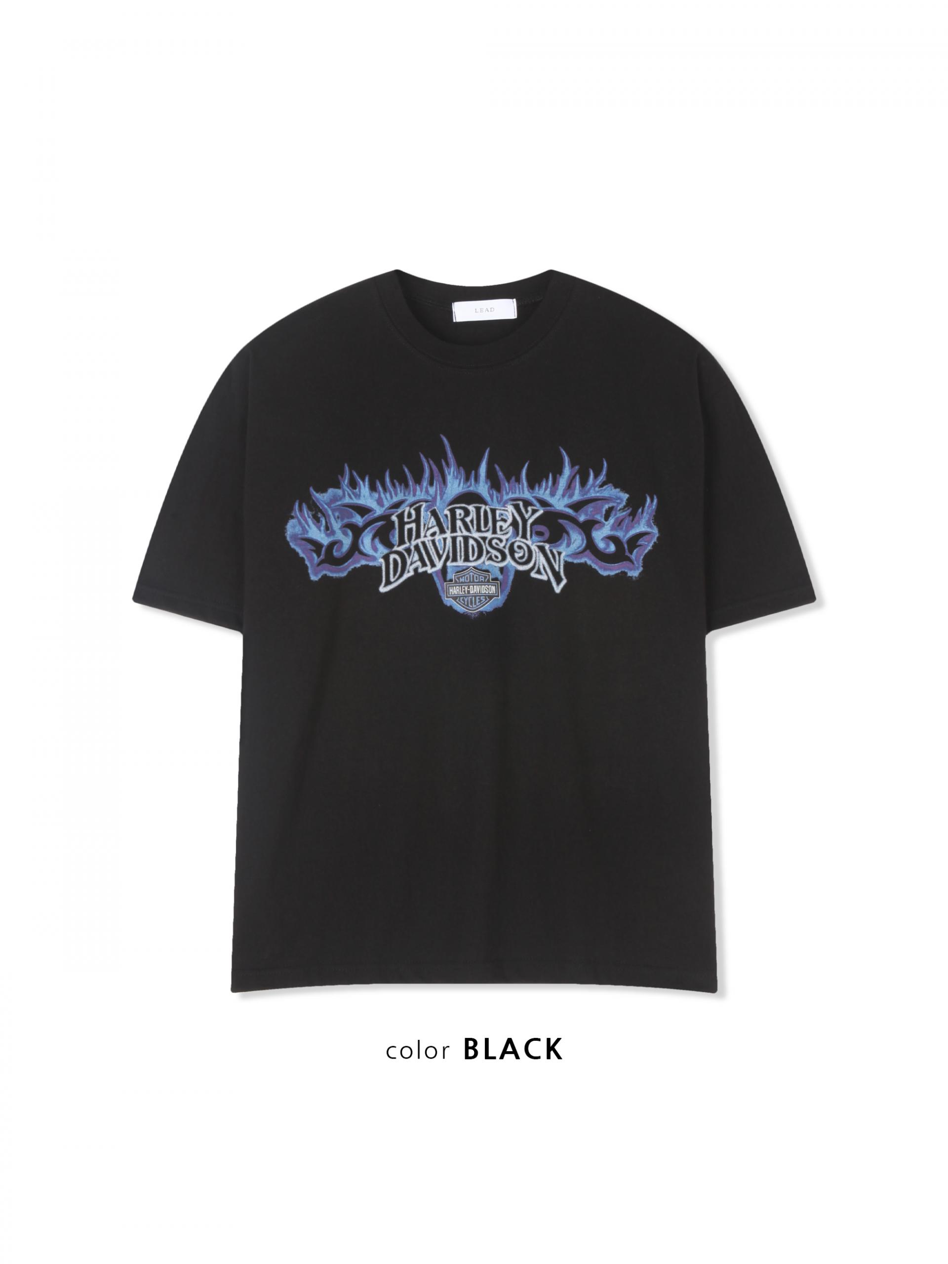 Flame harley crop half t
