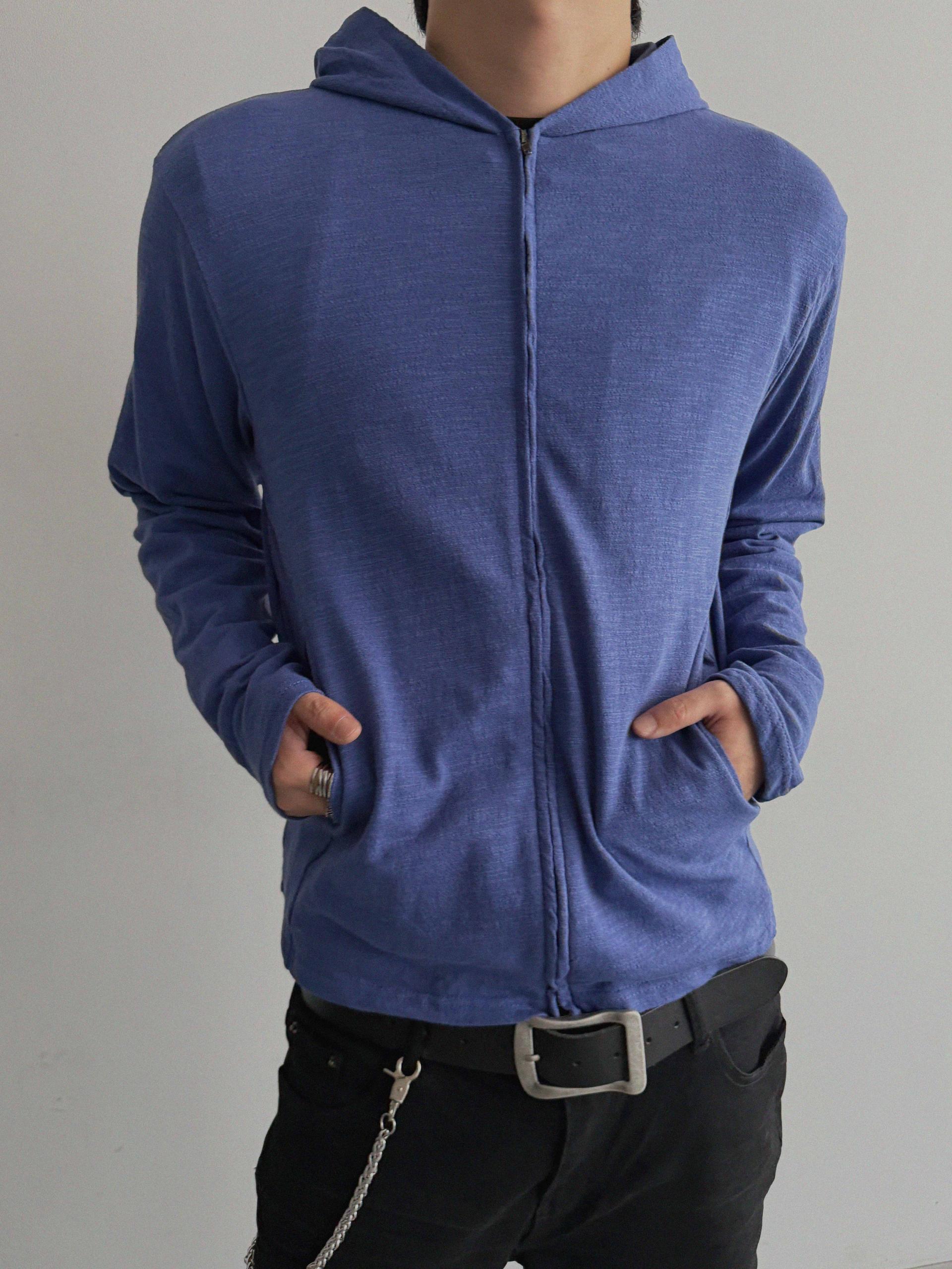 Heize crop hood zip-up