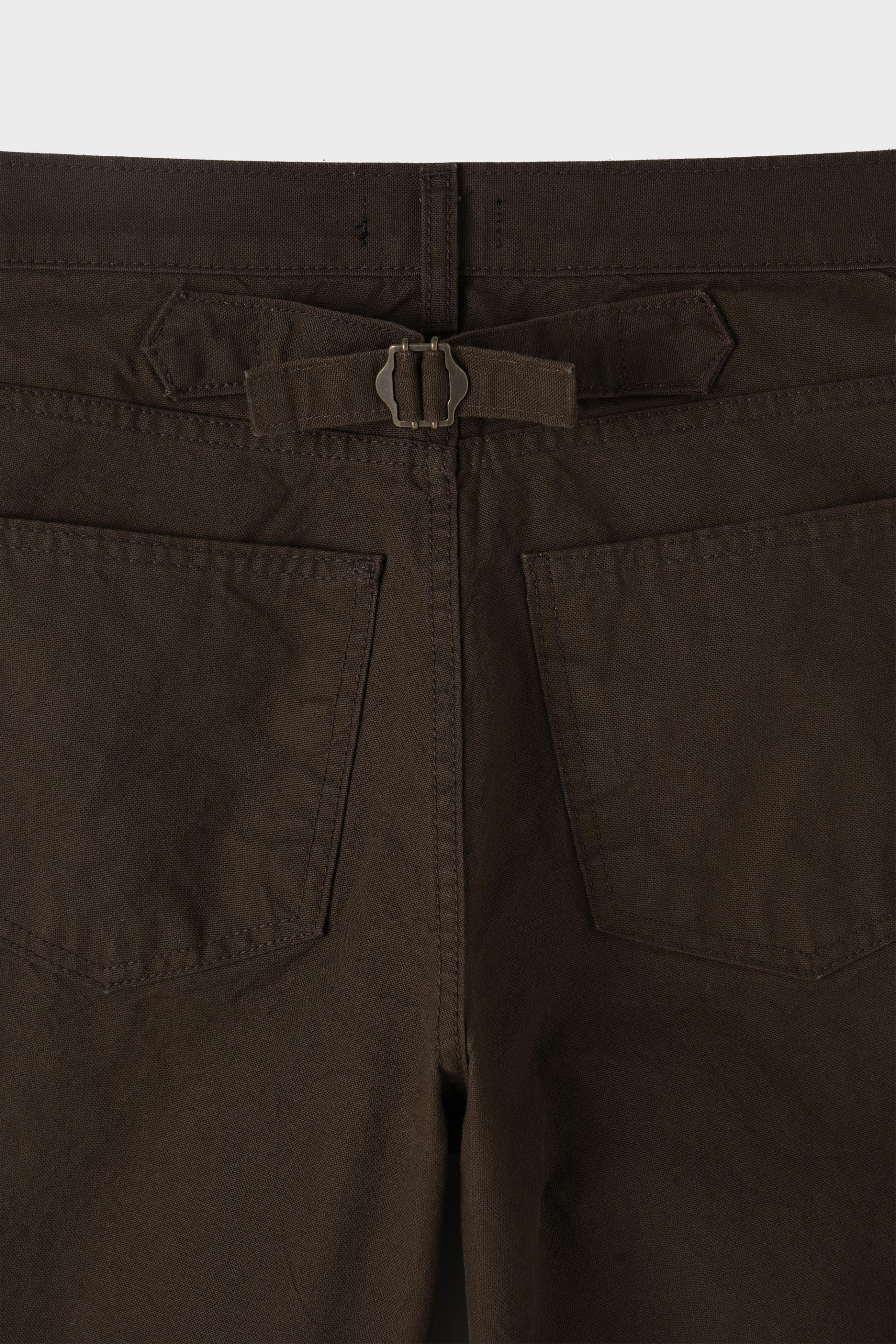 Cinch-back cotton flared pants