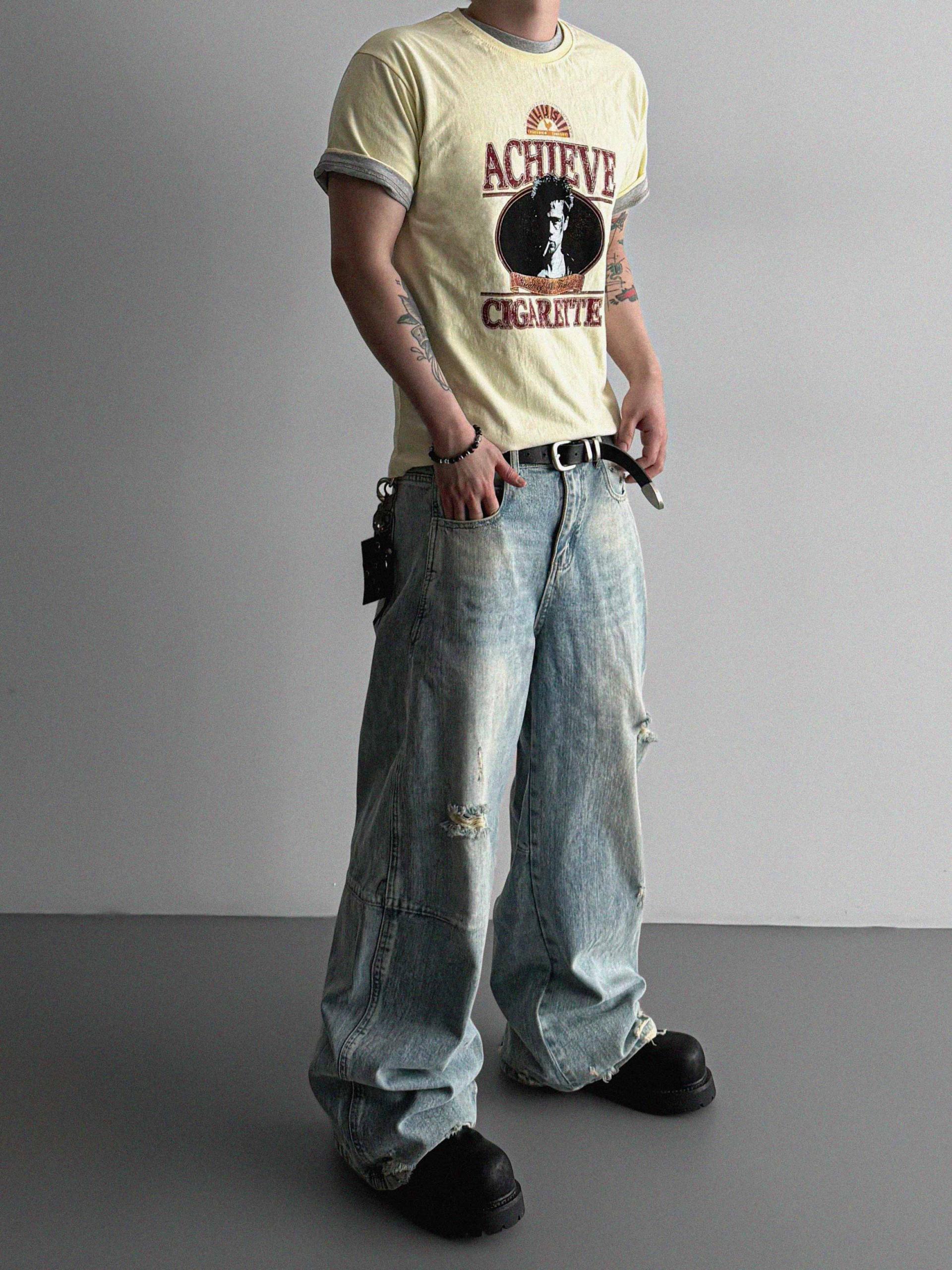 Frick damage denim pants