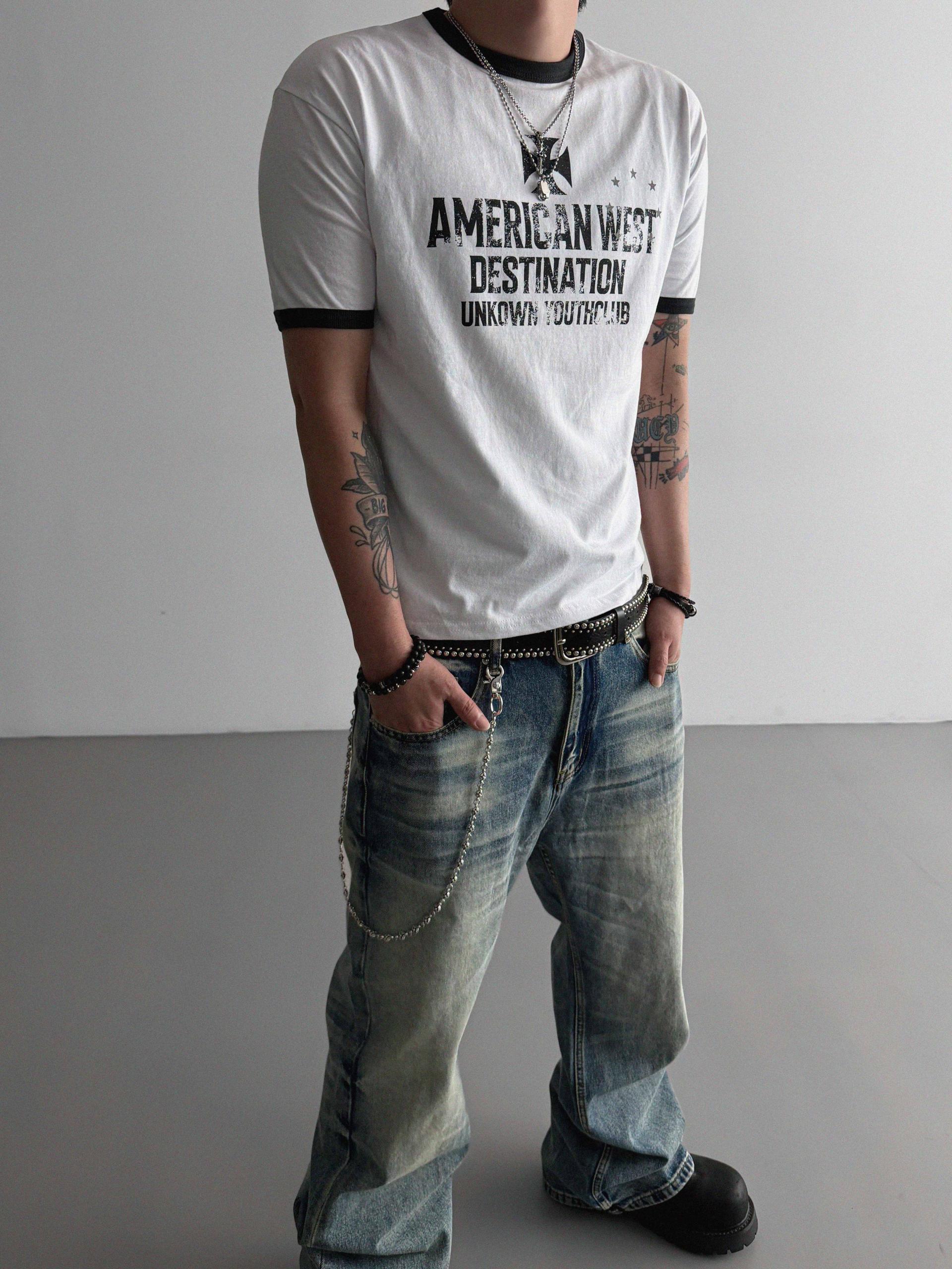 Mobe sand flare denim pants