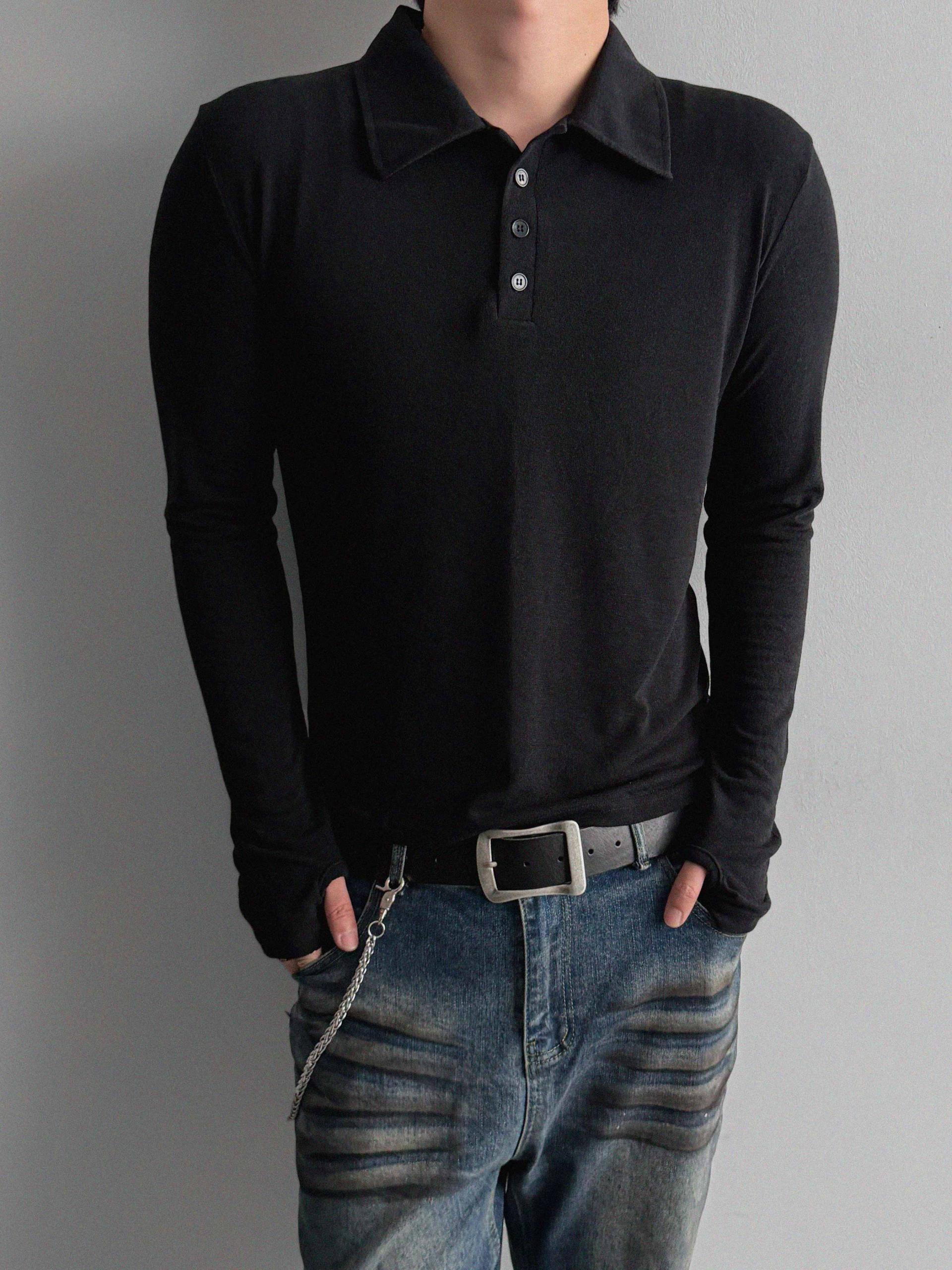 Blank slim warmer collar t