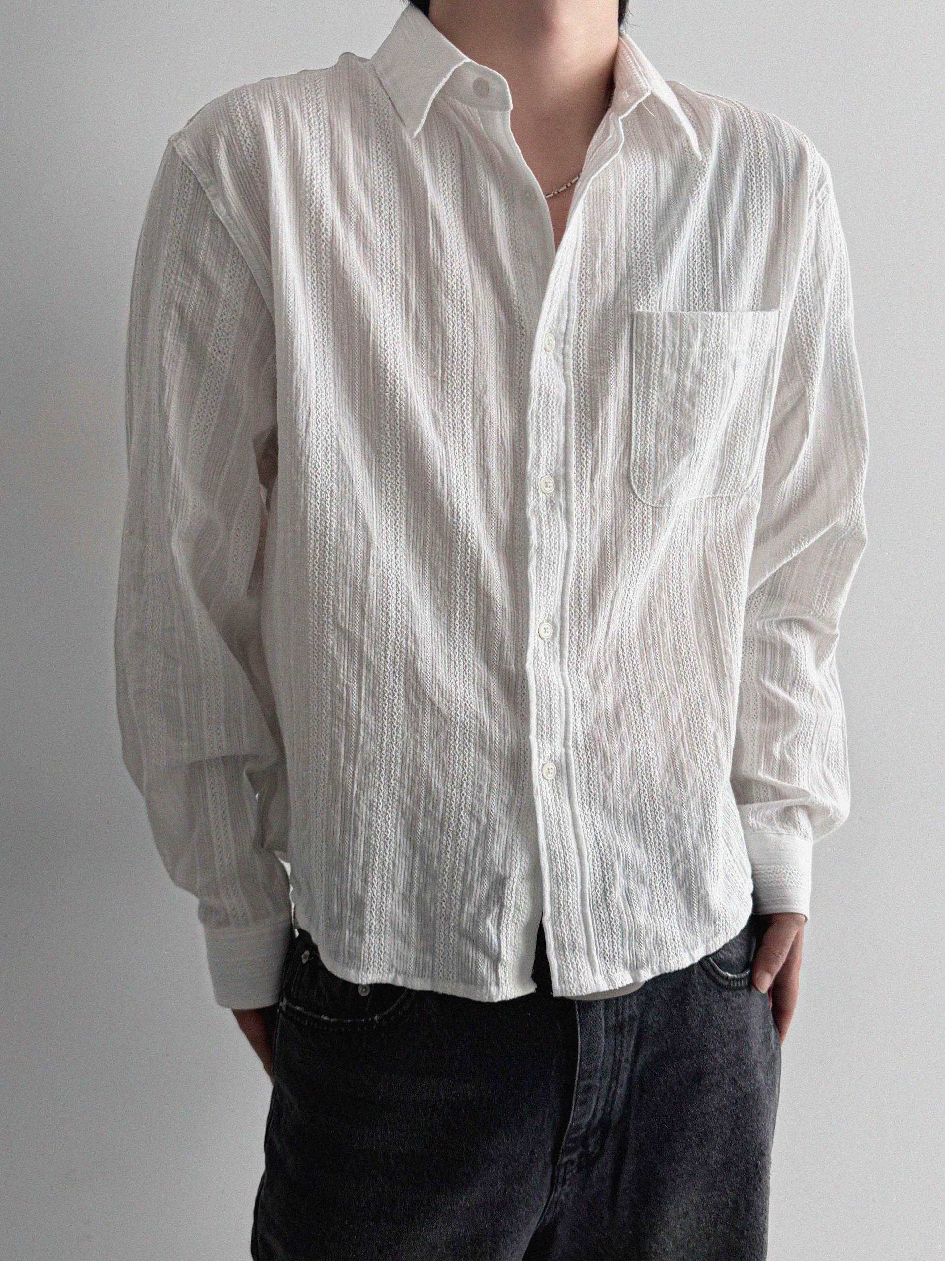 Dress crop shirt
