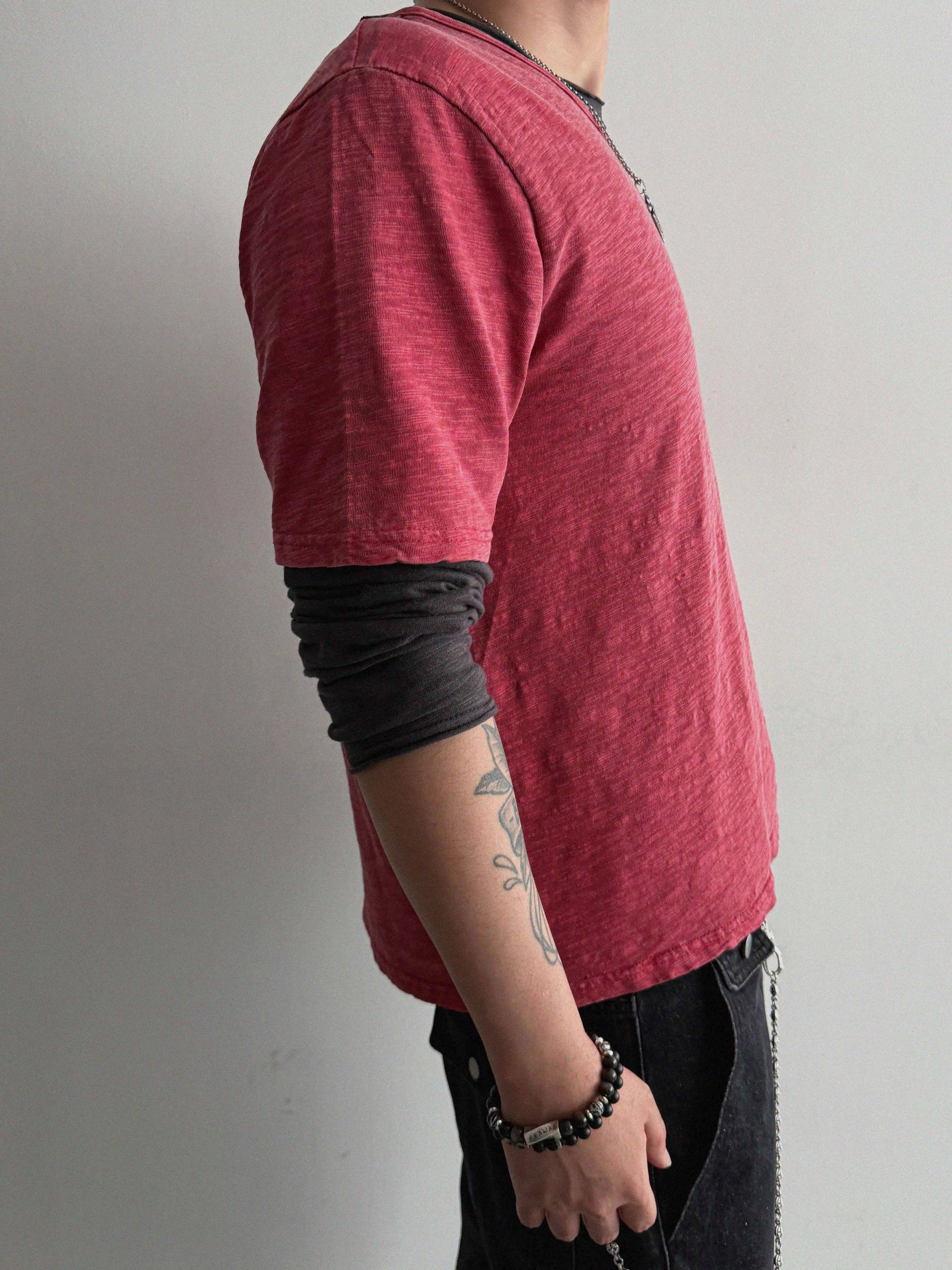 Slub pigment crop half t
