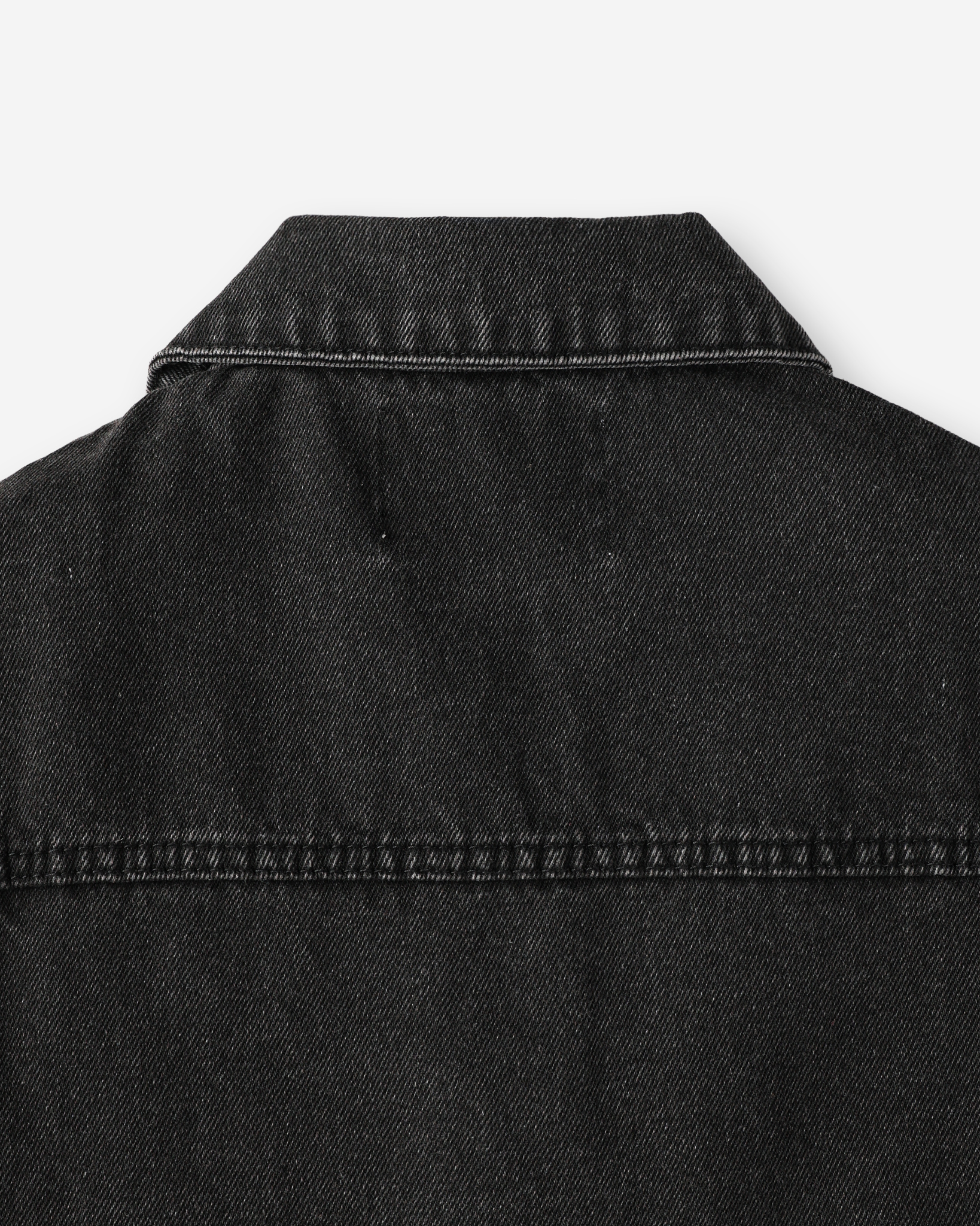Shadow knit denim crop jacket